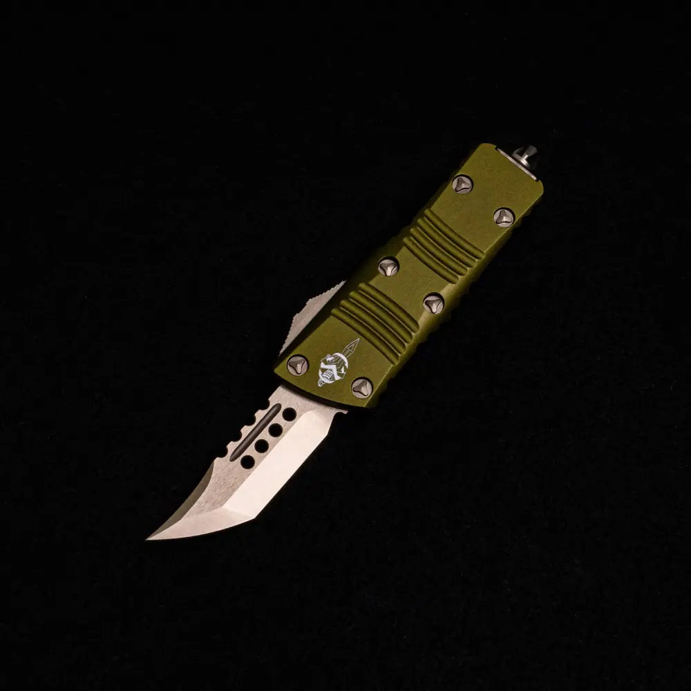 MICROTECH TROODON MINI HELLHOUND SIGNATURE SERIES OD GREEN BRONZED STANDARD 819-13 ODS