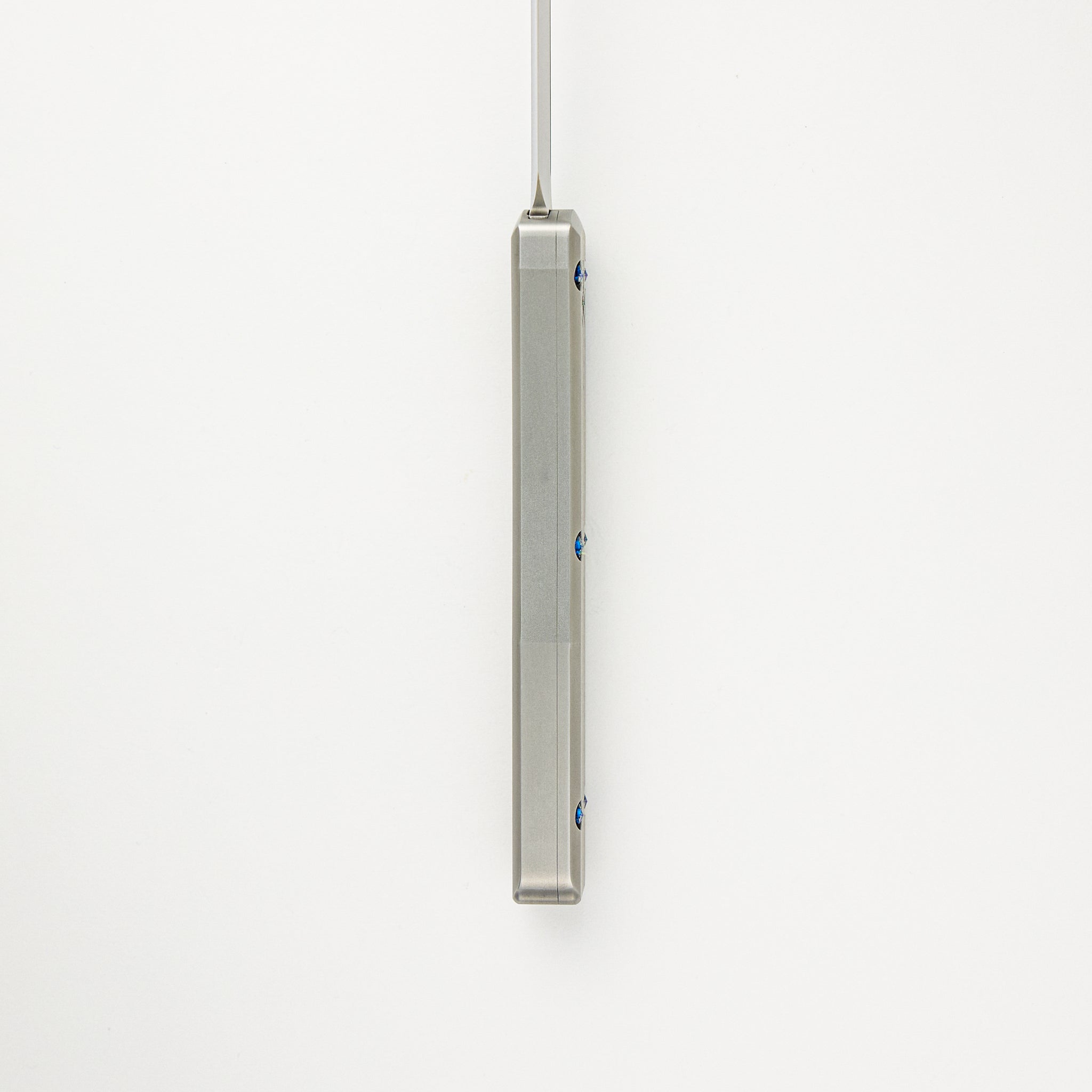 Marfione Custom Knives Ultratech D/E Mirror Polish Two-Tone Double Vapor Blast Stainless Steel W/ Ringed Hardware