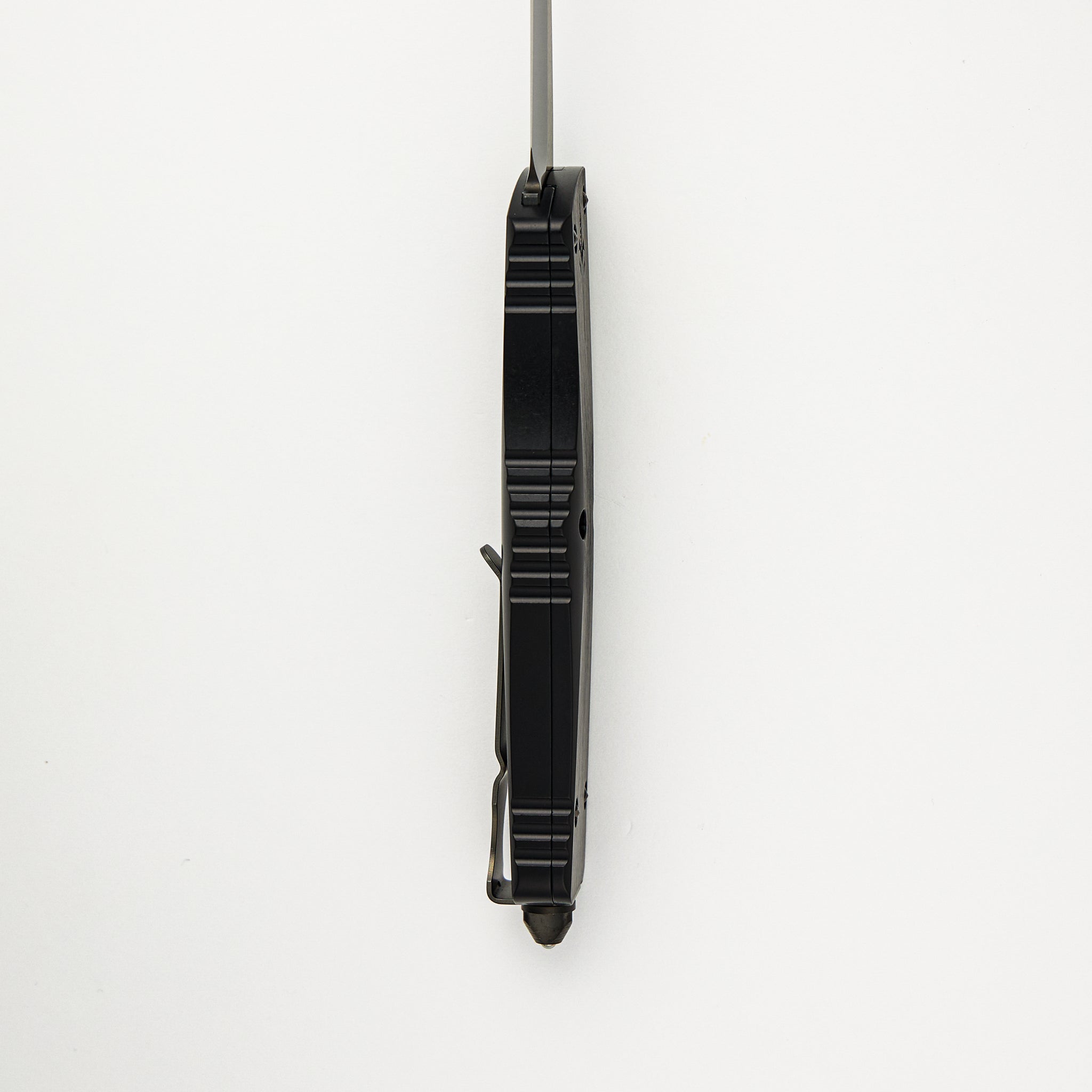 Marfione Custom Knives Combat Troodon - Recurve Polished DLC Blade - Aircraft Alloy Deep Engraved Handle