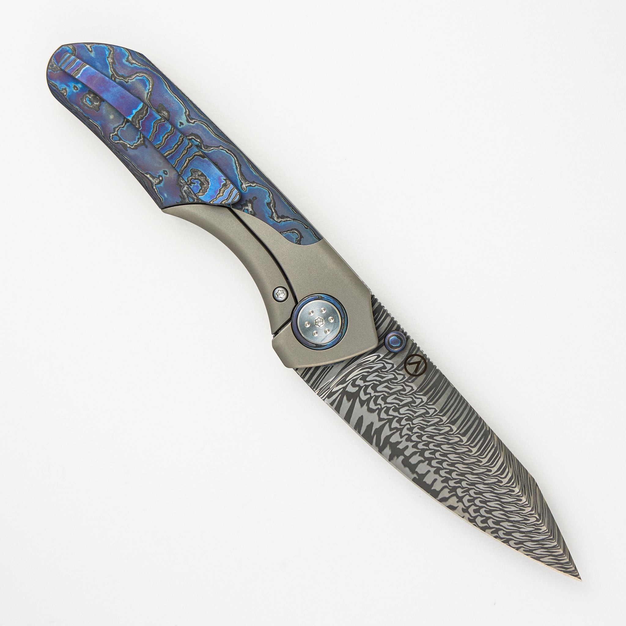 Alliance Designs Keen - Titanium/DarkTi Handle - Damasteel Blade