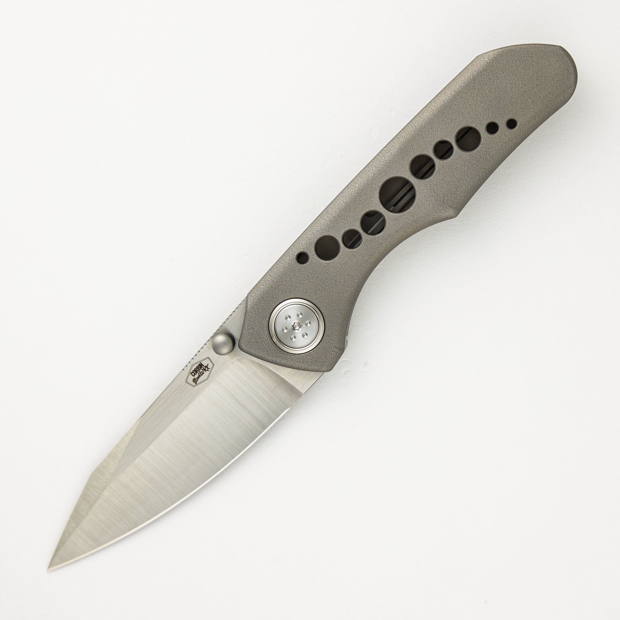 Alliance Designs Keen - Titanium W/ Holes Handle - M390 Blade