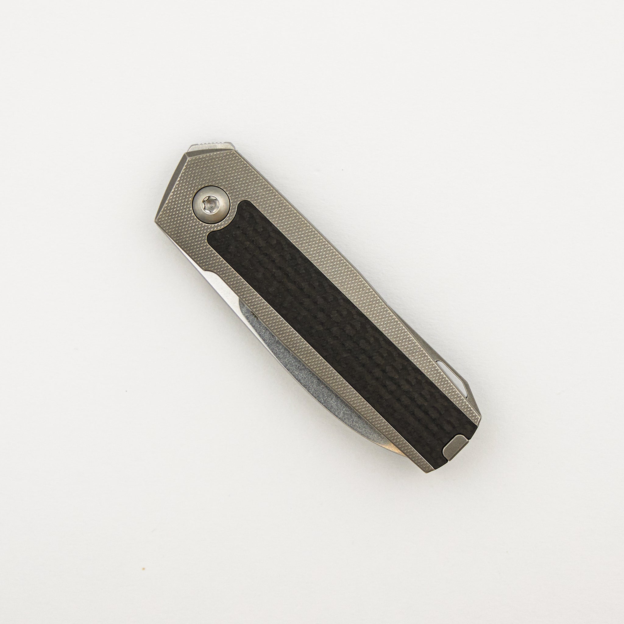 ARN - Grey/Satin - Titanium Handle - Carbon Fiber Inlays - RWL34 Blade - #83