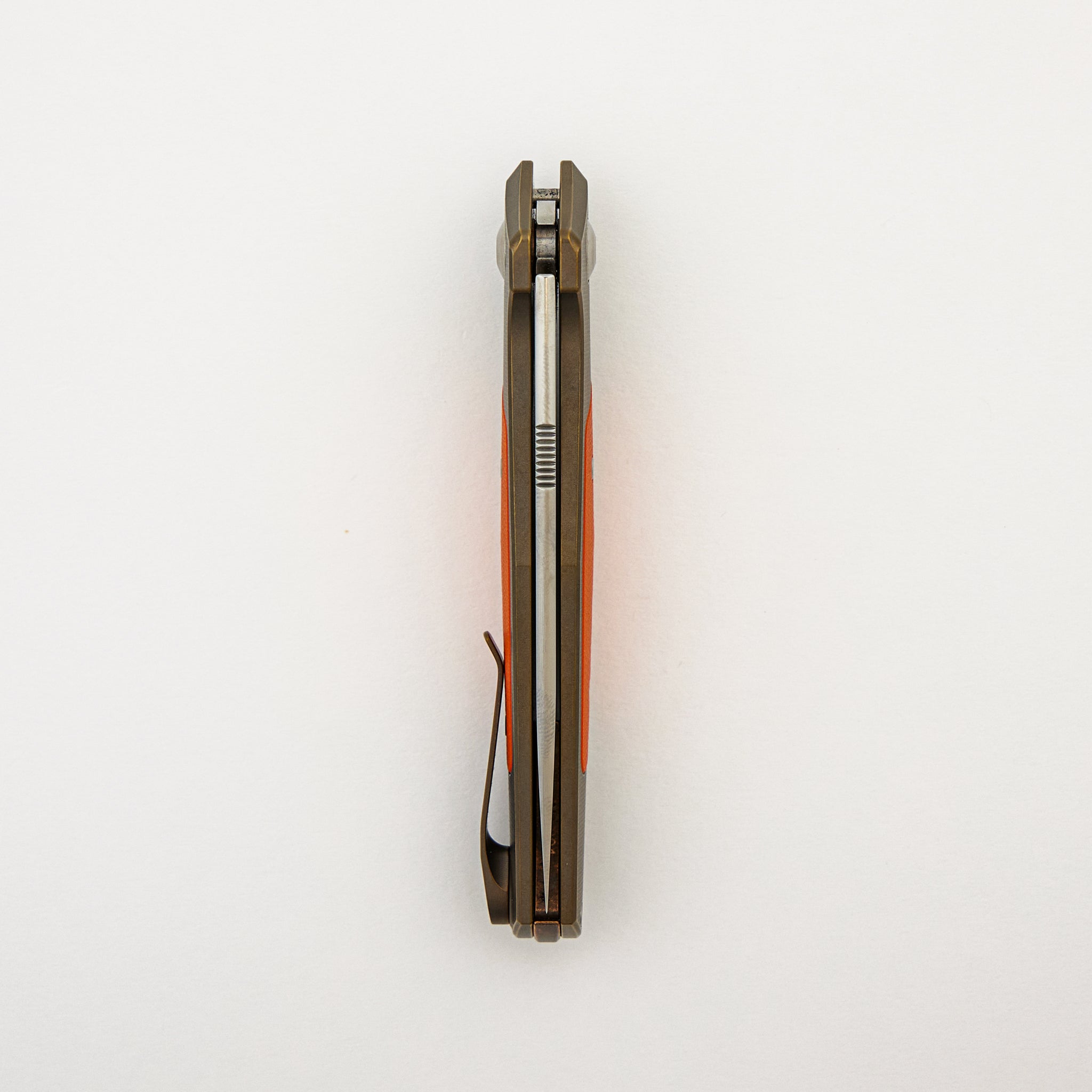 Toko - Amber/Satin - Titanium Handle - Orange G10 Inlays - RWL34 Blade - #391