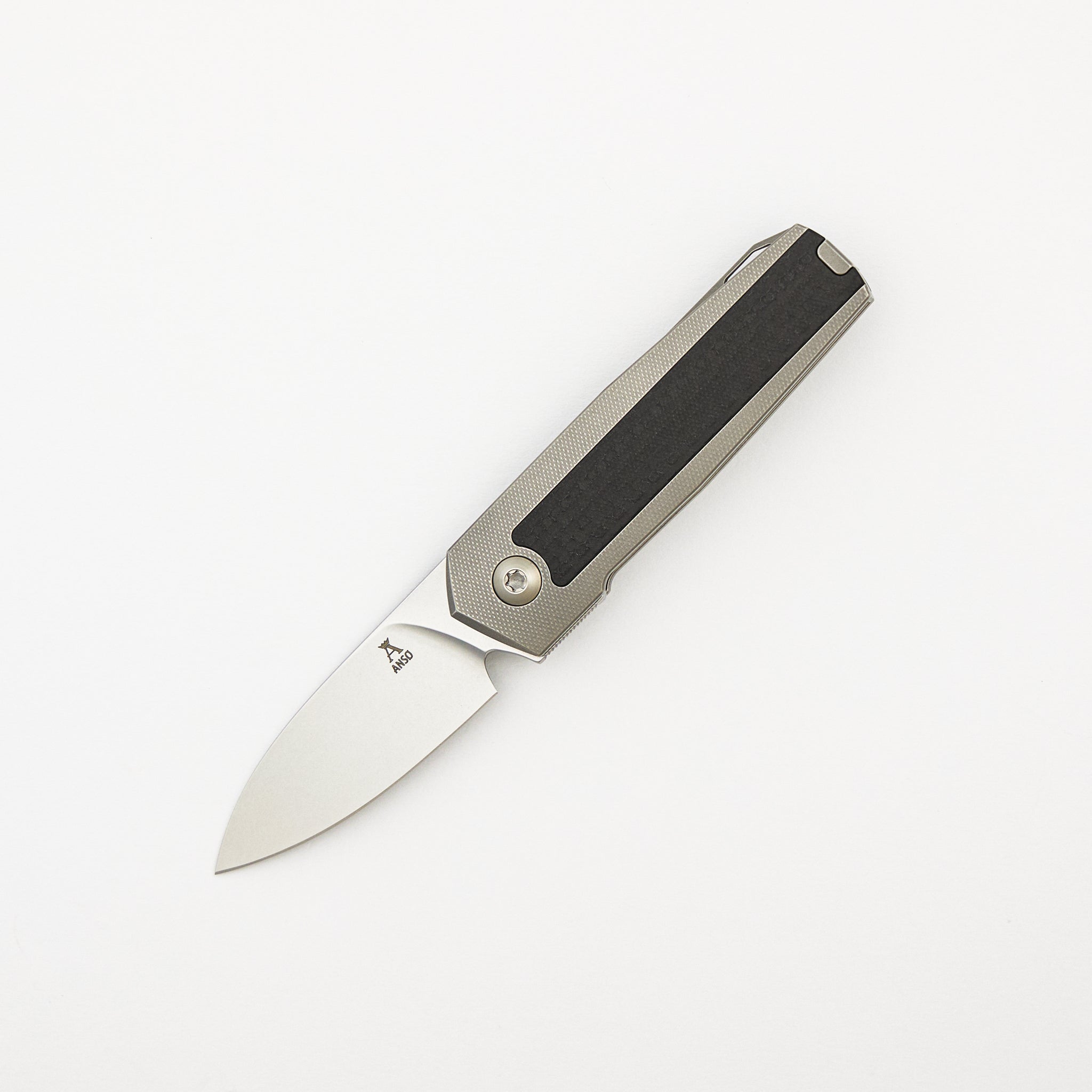 ARN - Grey/Satin - Titanium Handle - Carbon Fiber Inlays - RWL34 Blade - #65