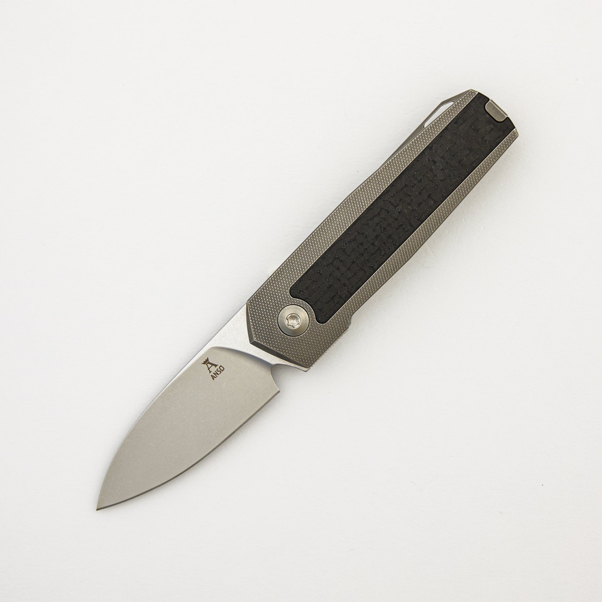 ARN - Grey/Satin - Titanium Handle - Carbon Fiber Inlays - RWL34 Blade - #121