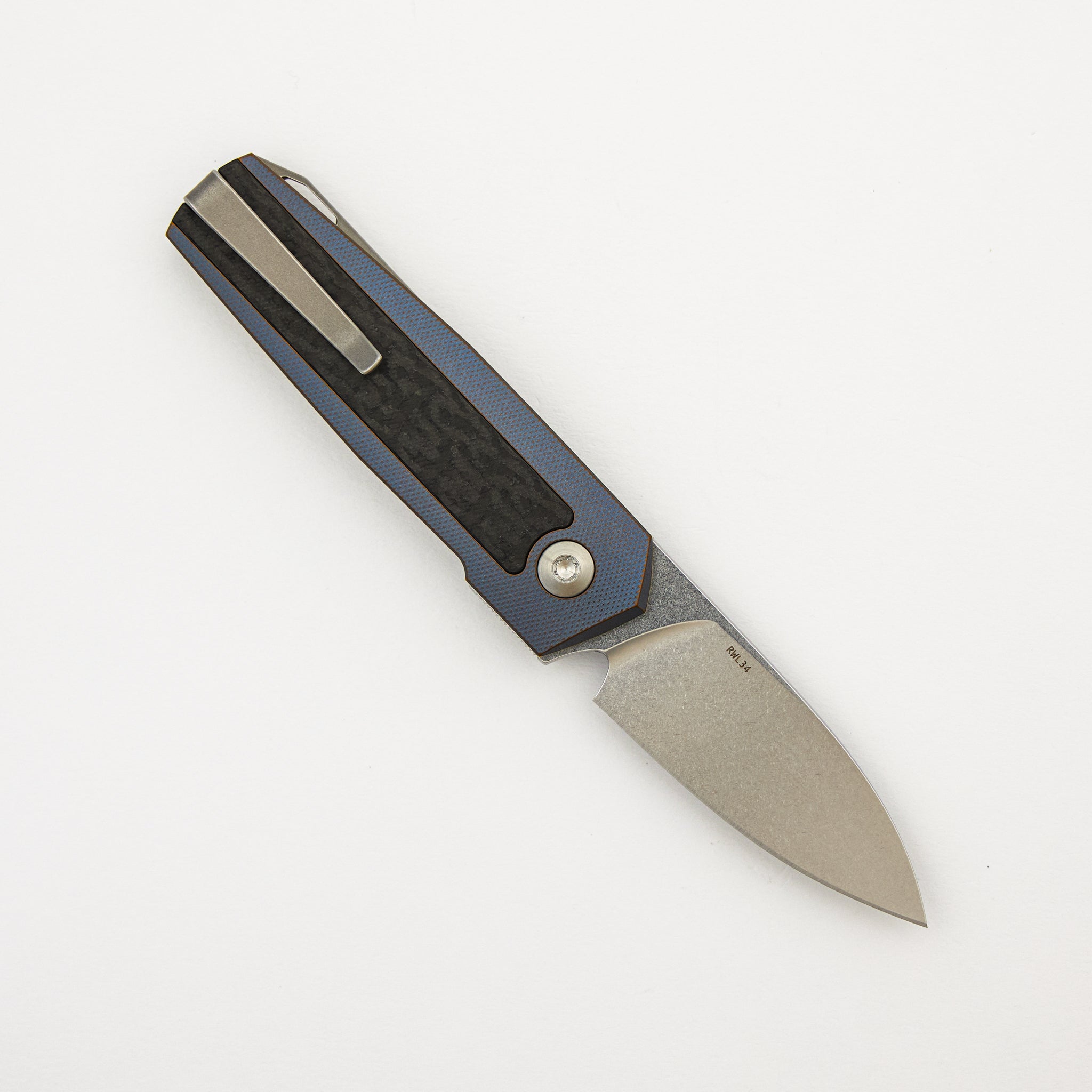 ARN - Kobolt/Satin - Titanium Handle - Carbon Fiber Inlays - RWL34 Blade - #124