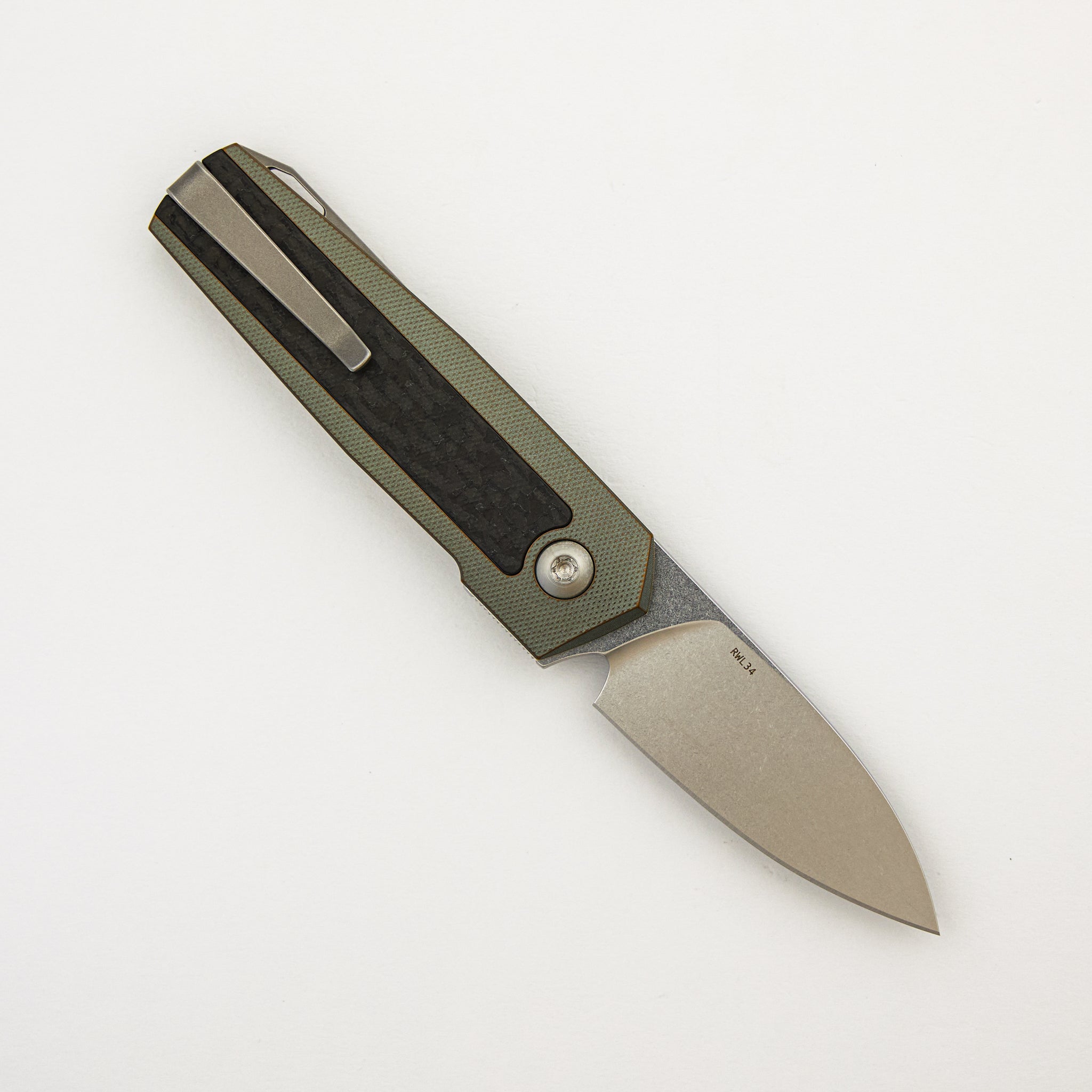 ARN - Cuprum/Satin - Titanium Handle - Carbon Fiber Inlays - RWL34 Blade - #127