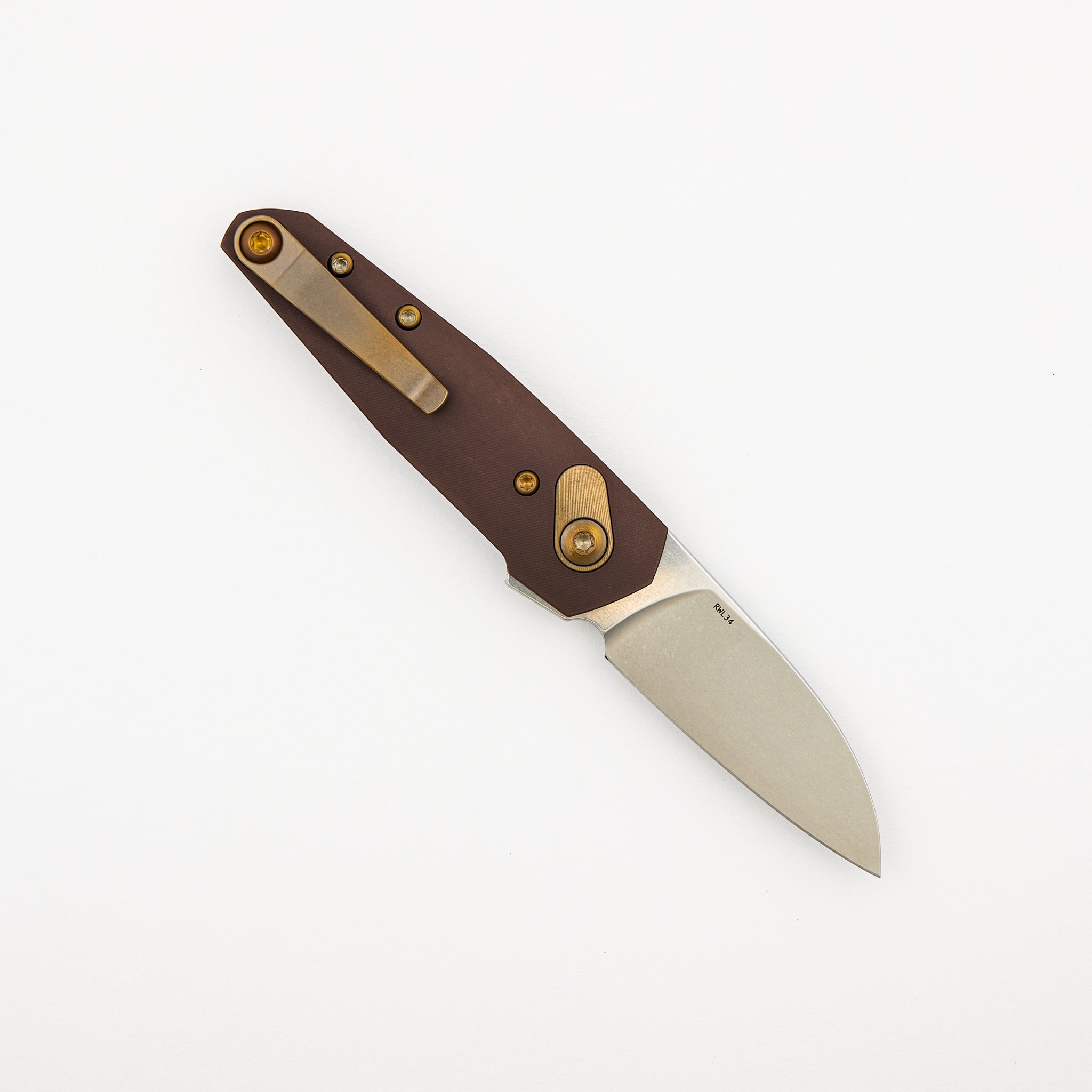 Aros - Amber Steelcon Titanium Handle - RWL34 Blade