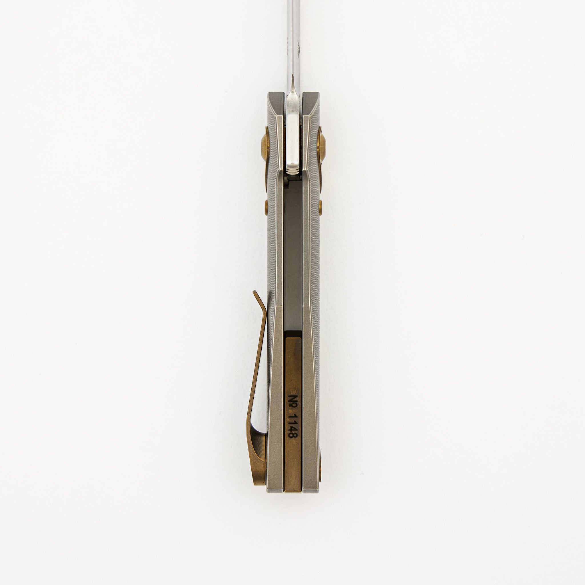 Aros - Grey/Amber Titanium Handle - RWL34 Blade