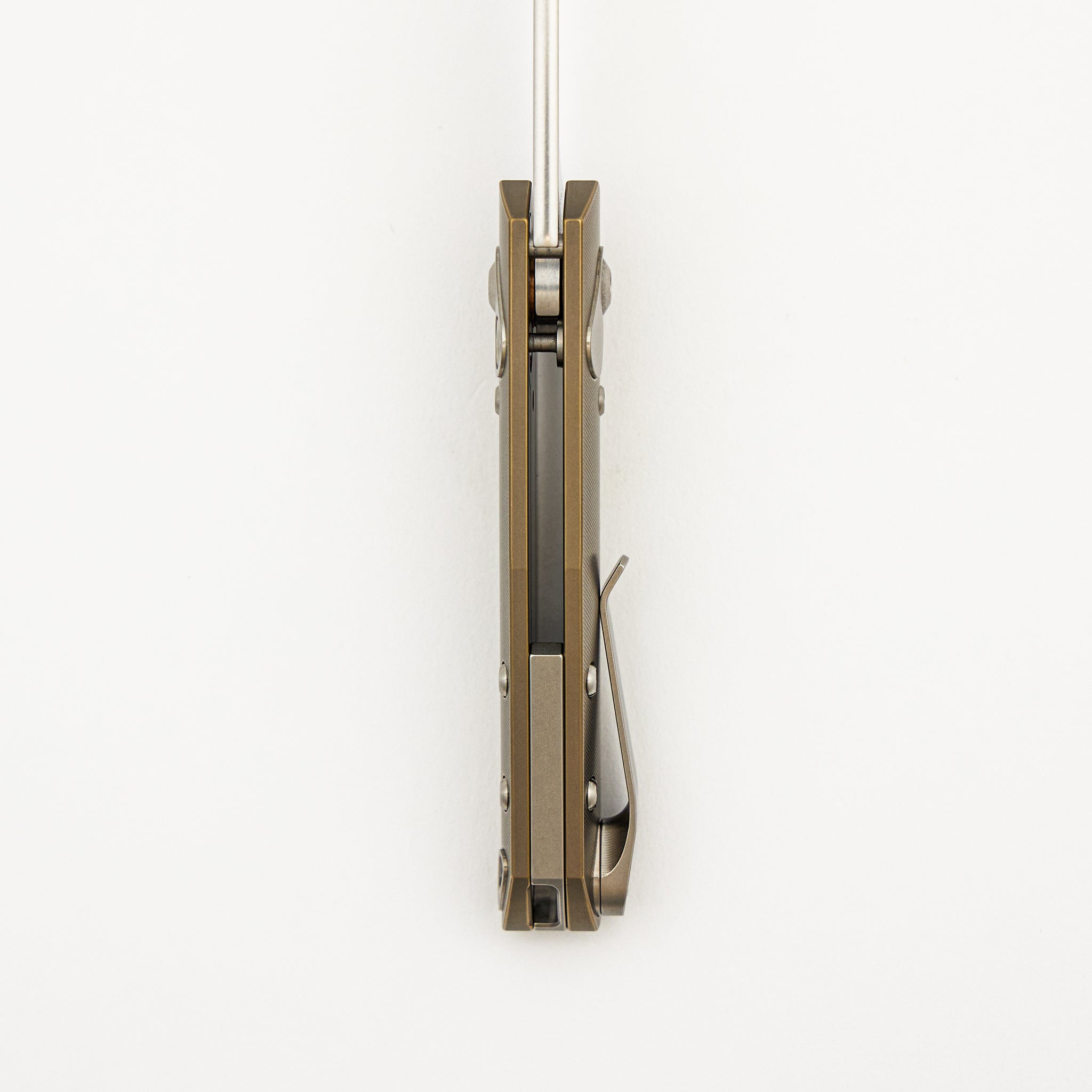 Aros - Amber/Satin Titanium Handle - RWL34 Blade