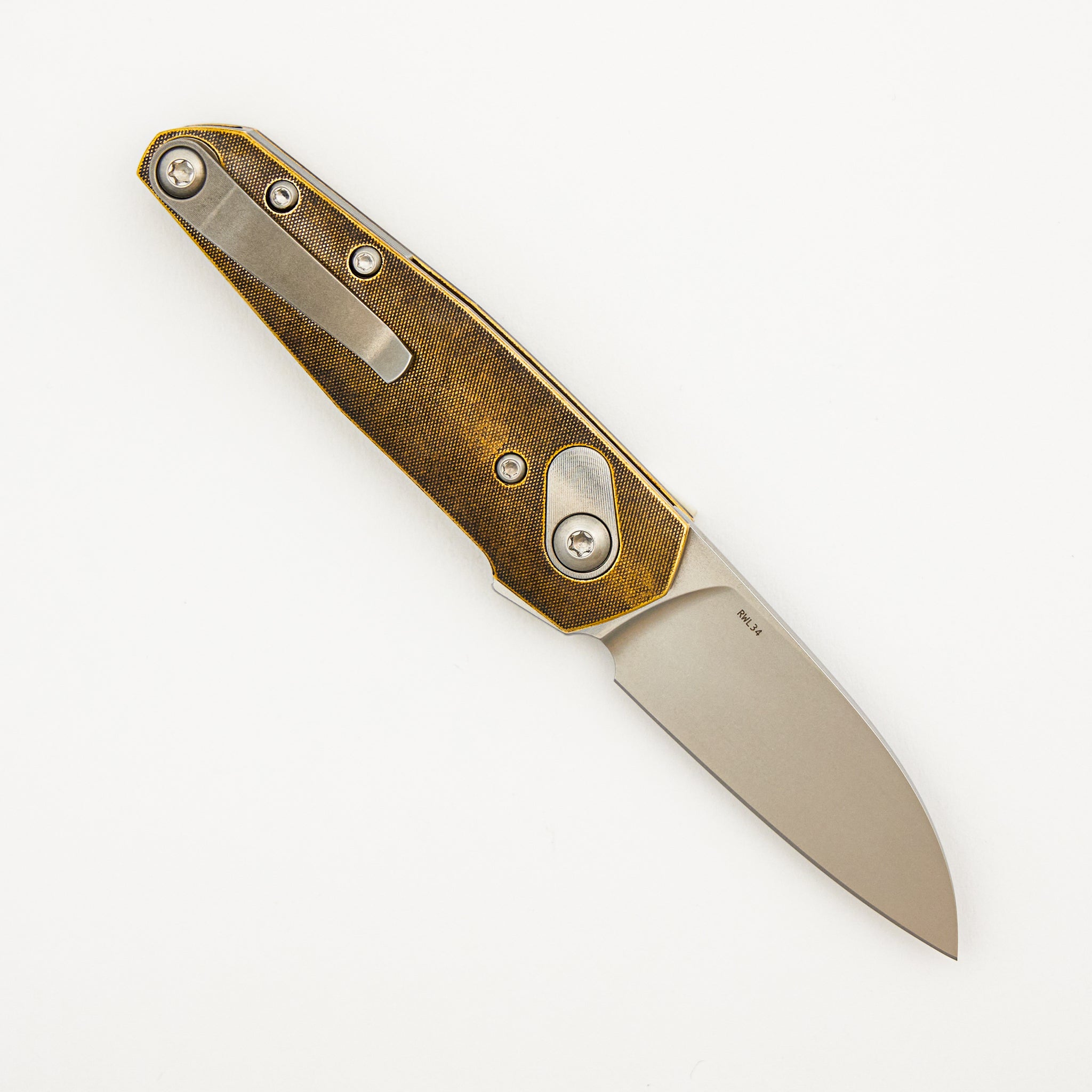 Aros - Satin - Brass Handle - RWL34 Blade