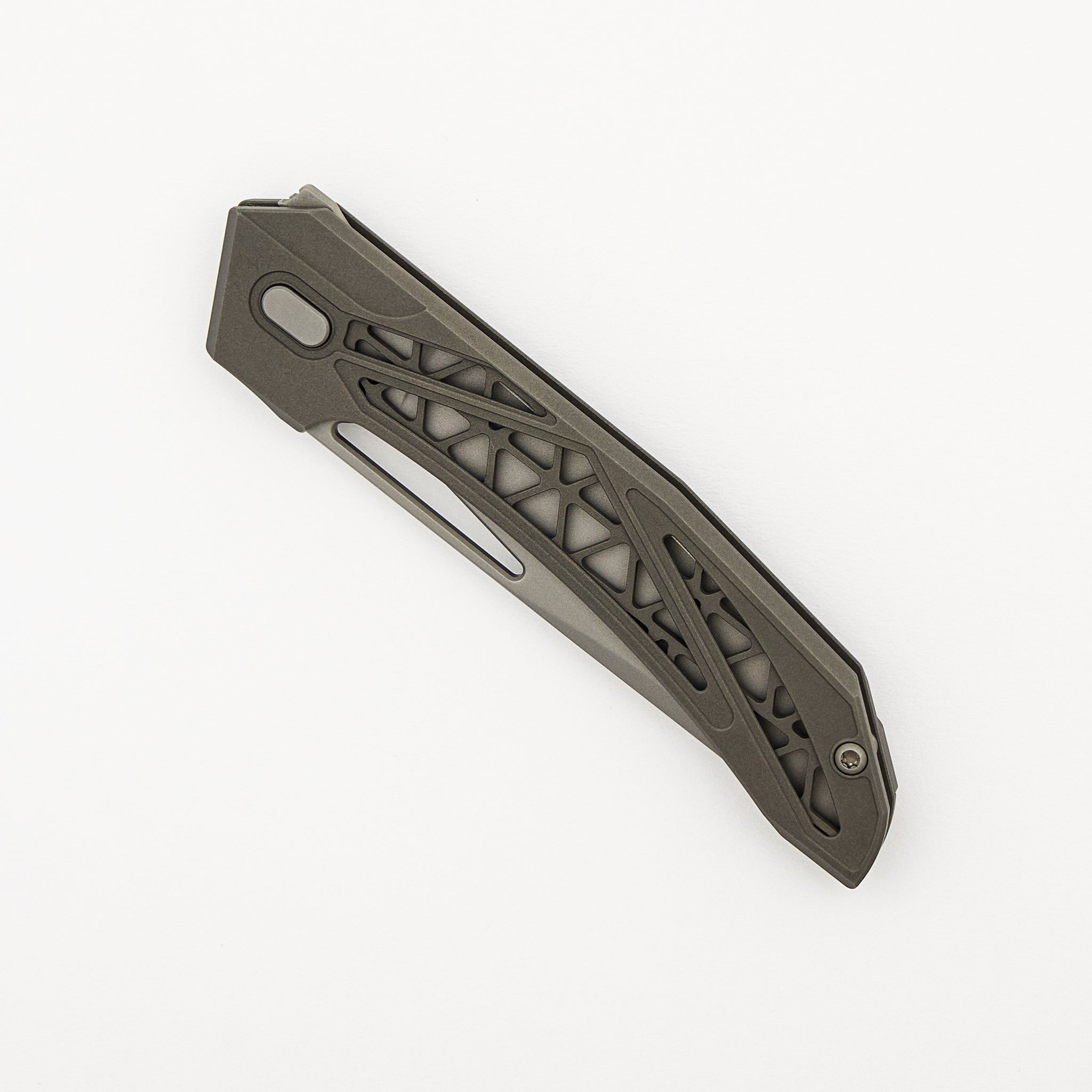 Topaza - LLK490-1 - Dark Bead Blast Titanium Handle - Bead Blast MagnaCut Blade