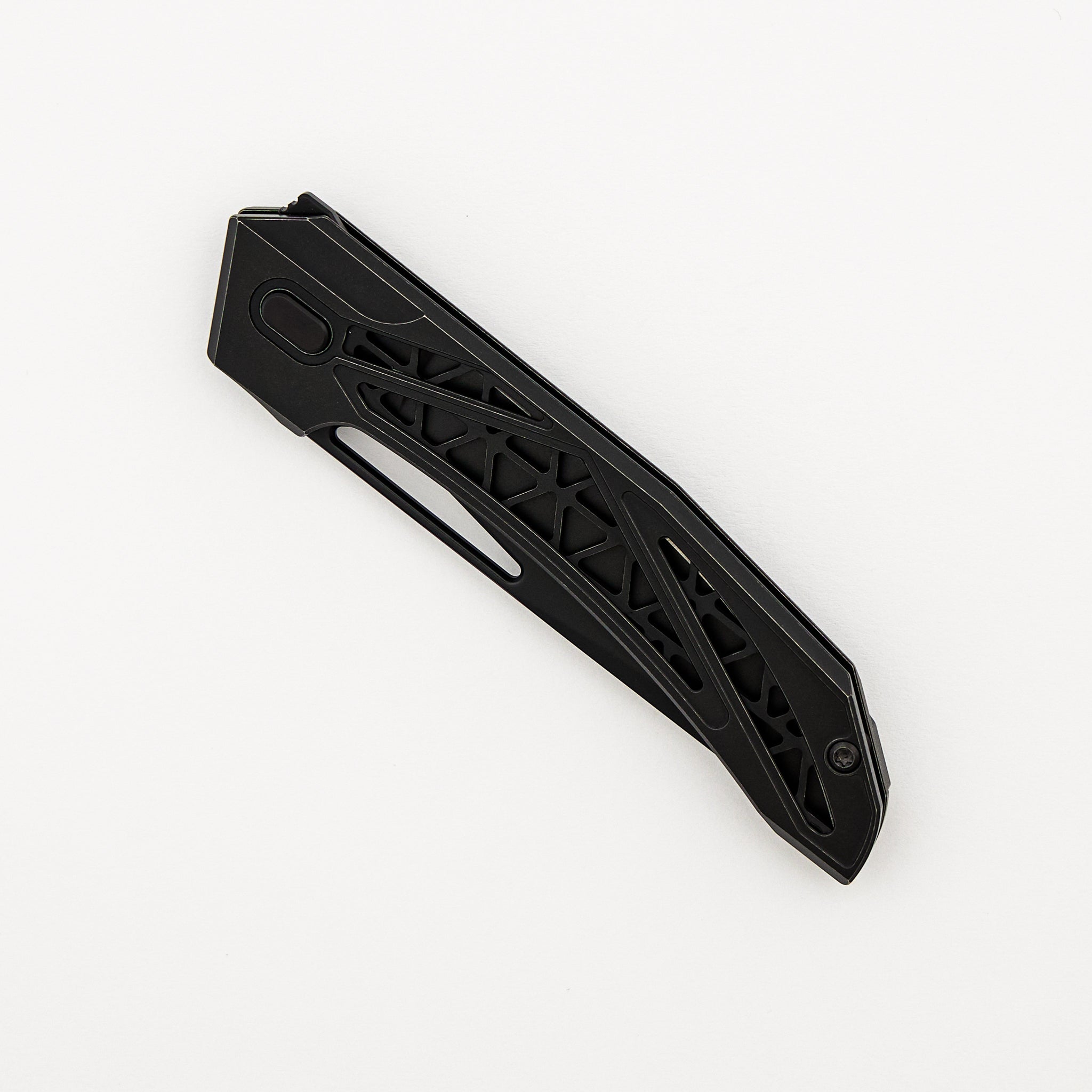 Topaza - LLK490-2 - Black PVD Titanium Handle - Black Stonewashed MagnaCut Blade