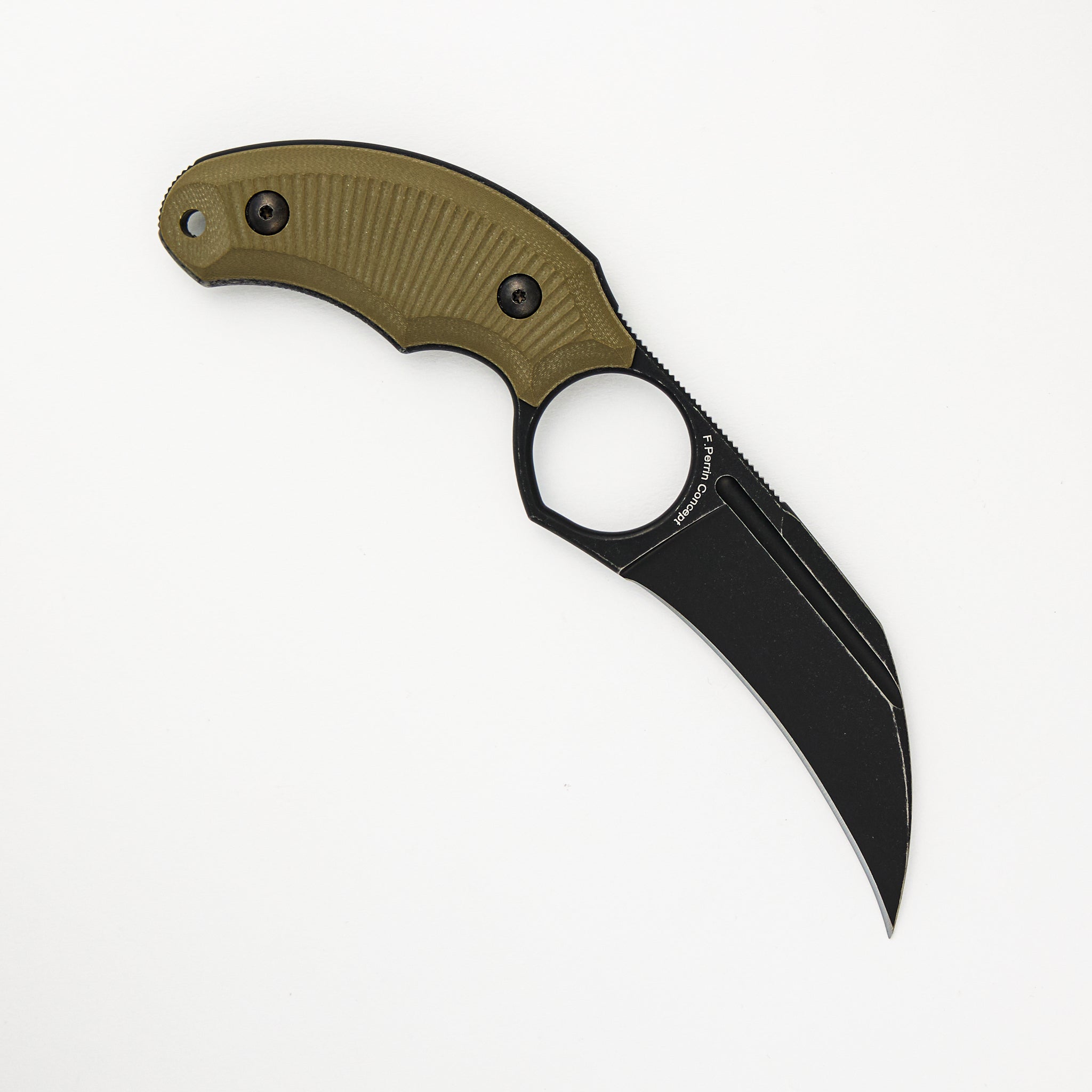 BASTINELLI CREATIONS HARPY – DARK STONEWASH – OD GREEN G10 HANDLE