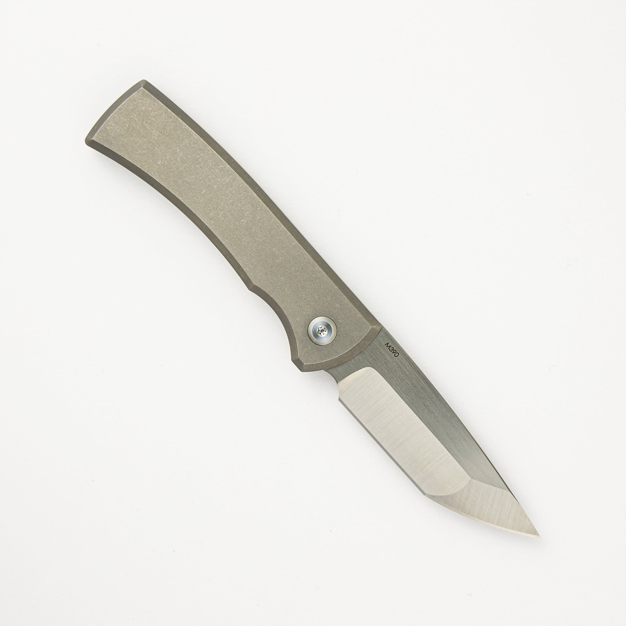 Redencion Slip Joint - Stonewash Titanium Handle - Copper Inlay - Belt Satin M390 Tanto Blade