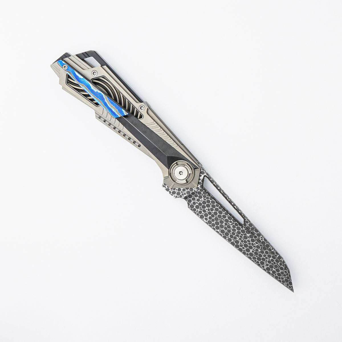 "Limited Edition" Cosmos - Dragon Scale Blade - Titanium/Zirconium Handle (Justus Design)