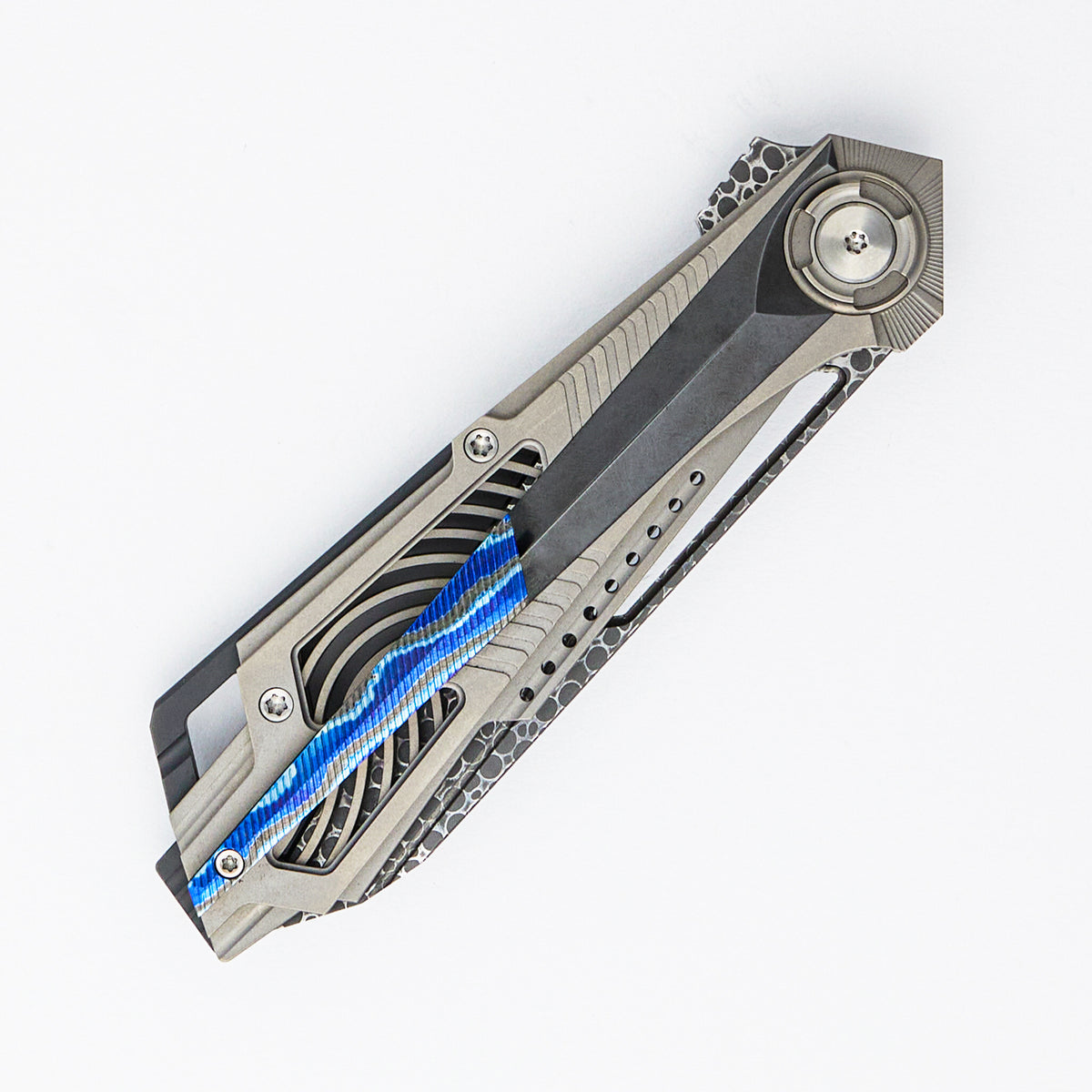 "Limited Edition" Cosmos - Dragon Scale Blade - Titanium/Zirconium Handle (Justus Design)