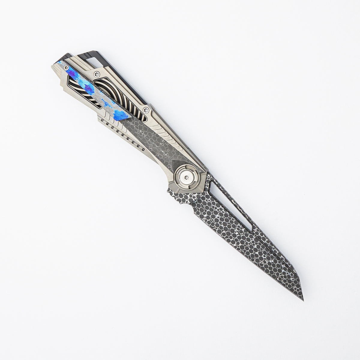 "Limited Edition" Cosmos - Dragon Scale Blade - Titanium/Dragon Scale Handle (Justus Design)