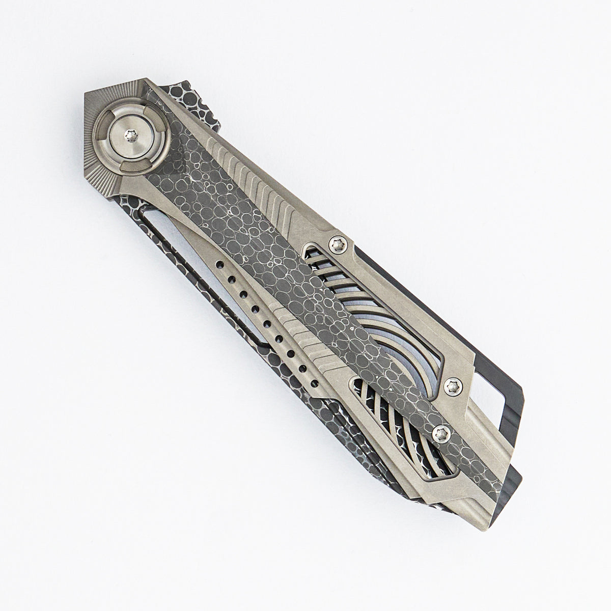 "Limited Edition" Cosmos - Dragon Scale Blade - Titanium/Dragon Scale Handle (Justus Design)