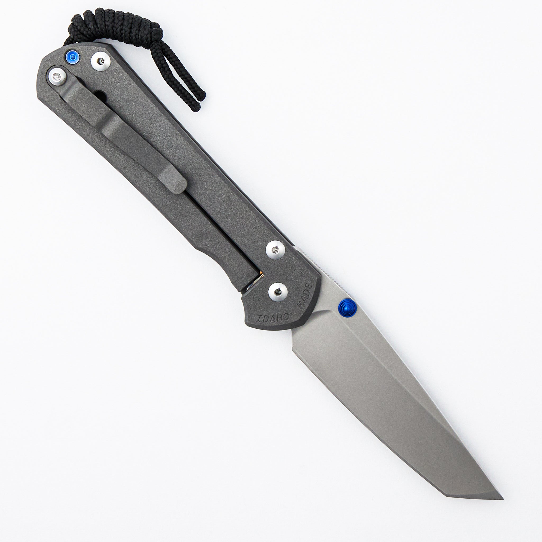 Large Sebenza 31 - Tanto CPM MagnaCut Blade - Blue Double Thumb Lugs