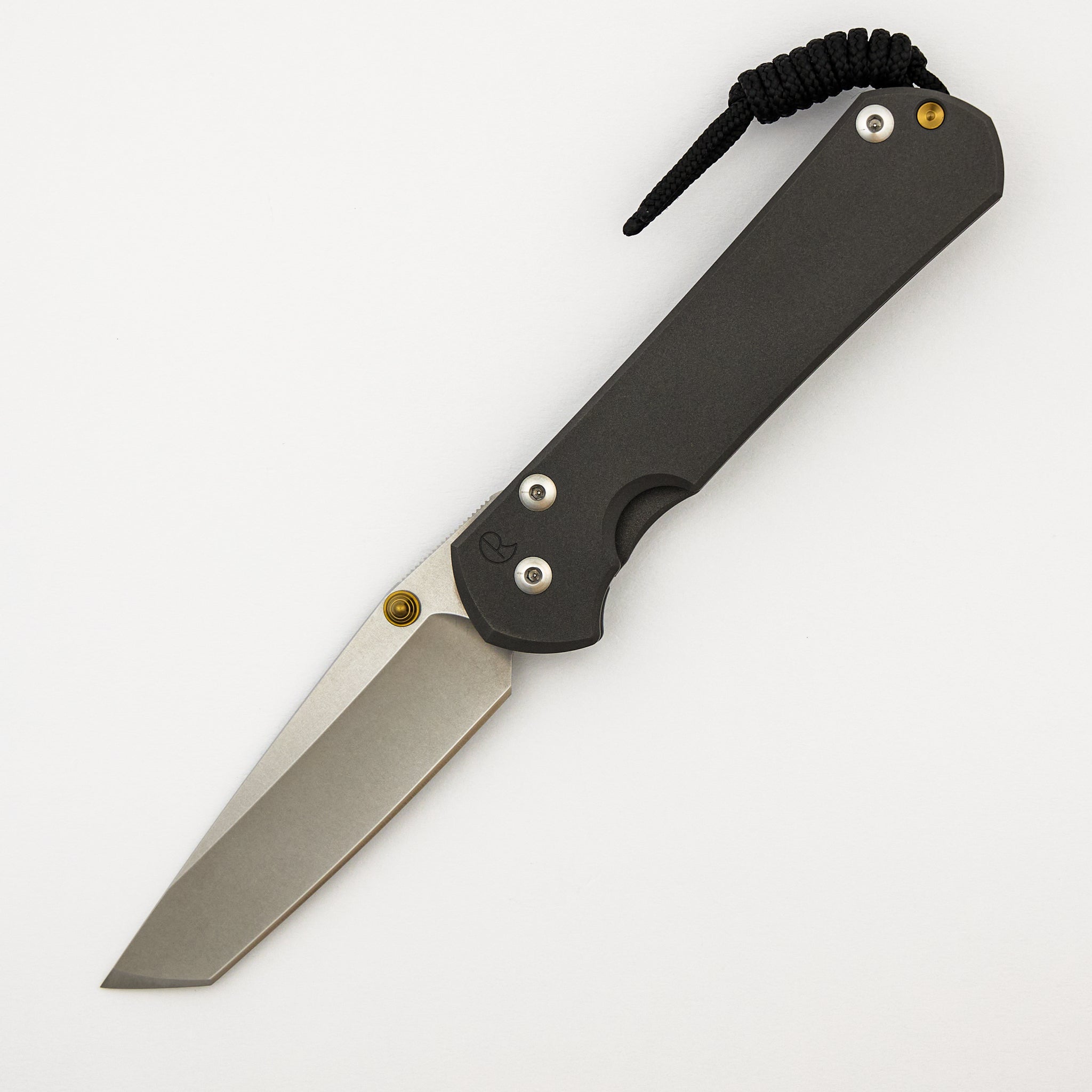 Large Sebenza 31 - Tanto CPM MagnaCut Blade - Gold Double Thumb Lugs