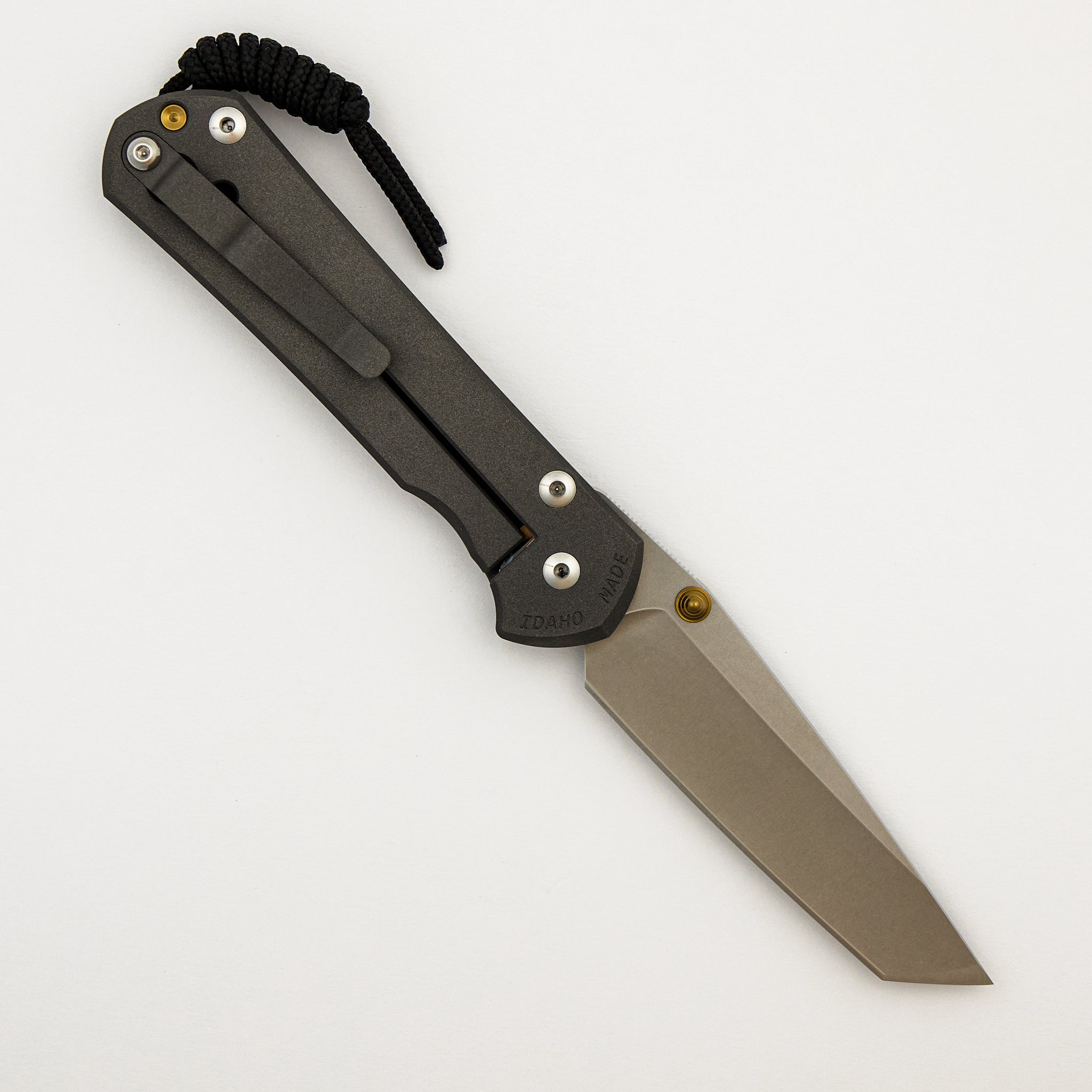 Large Sebenza 31 - Tanto CPM MagnaCut Blade - Gold Double Thumb Lugs