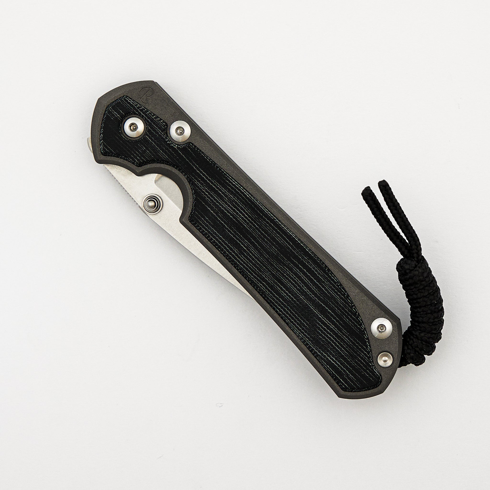 Large Sebenza 31 - Black Canvas Micarta Inlay - Drop Point CPM MagnaCut Blade - MIM Clip - Silver Double Thumb Lugs