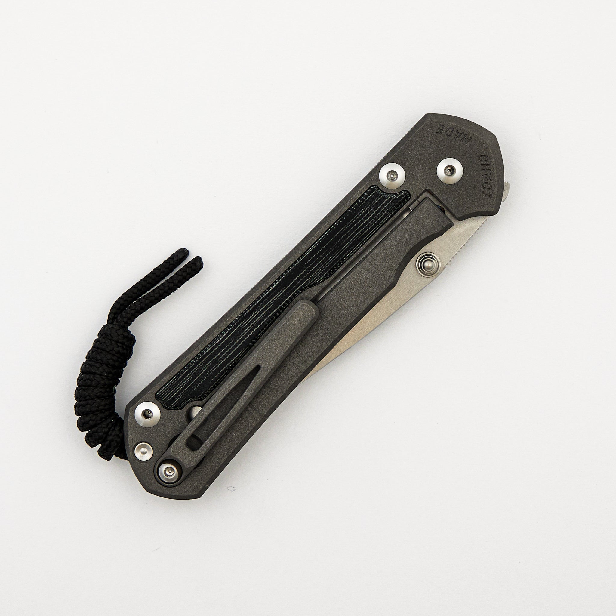 Large Sebenza 31 - Black Canvas Micarta Inlay - Drop Point CPM MagnaCut Blade - MIM Clip - Silver Double Thumb Lugs