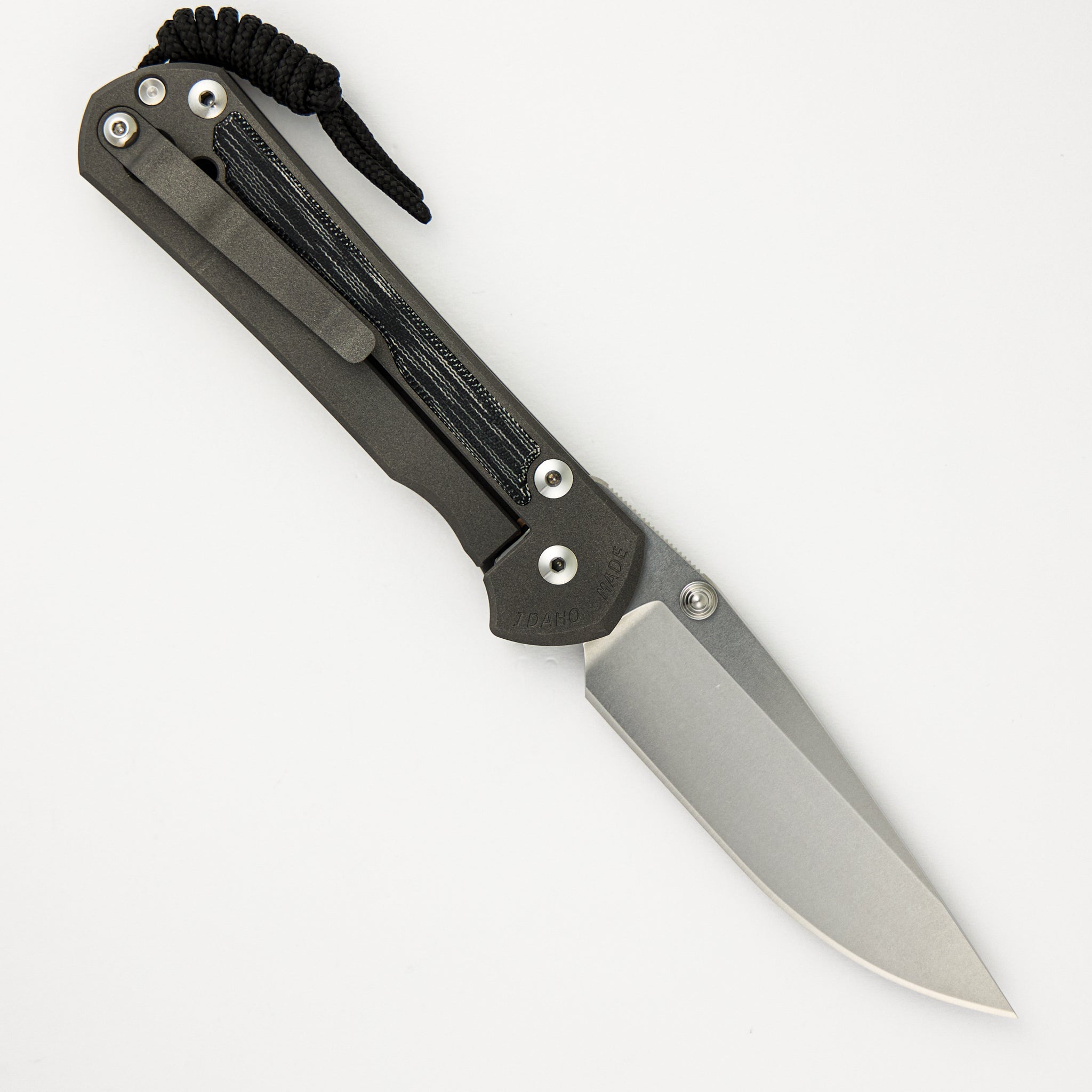 Chris Reeve Large Sebenza 31 Black Canvas Micarta Inlay - CPM MagnaCut Blade - Silver Double Thumb Lugs