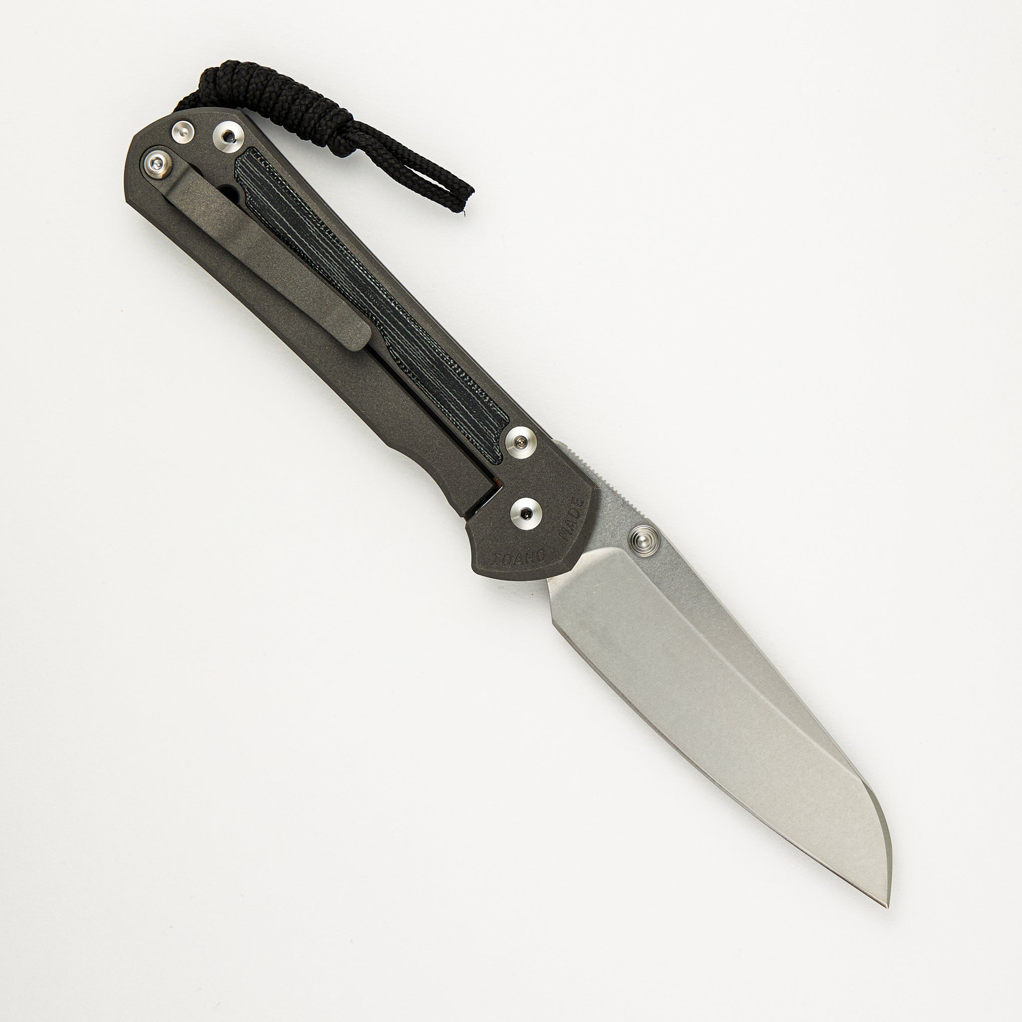 Large Sebenza 31 Black Canvas Micarta Inlay - Insingo CPM MagnaCut Blade - Silver Double Thumb Lugs