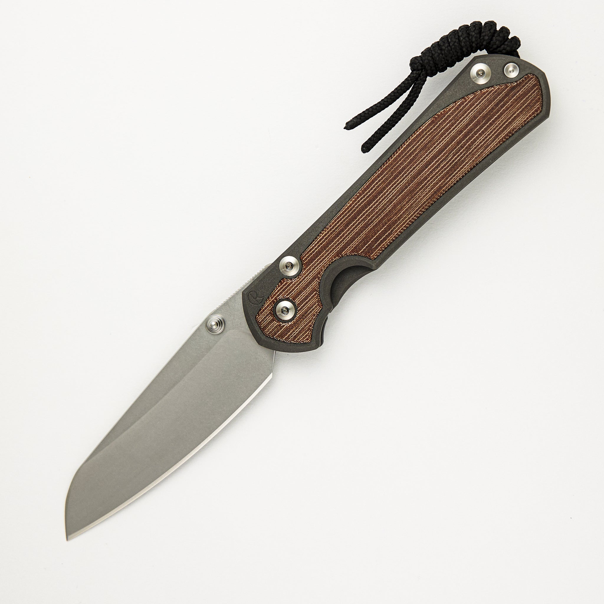 Chris Reeve Large Sebenza 31 - Insingo CPM MagnaCut Blade - Natural Canvas Micarta Inlays - Silver Double Thumb Lugs