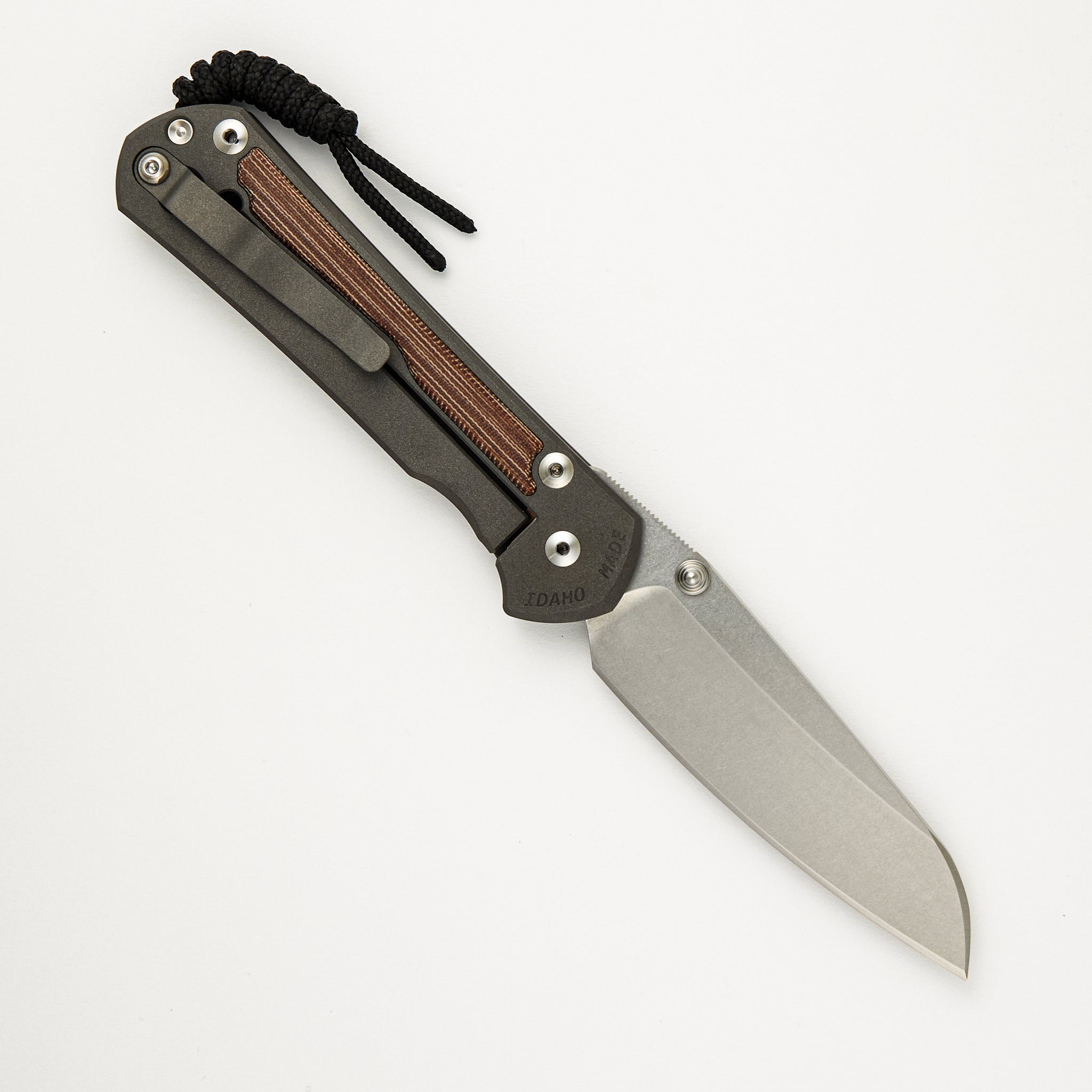 Chris Reeve Large Sebenza 31 - Insingo CPM MagnaCut Blade - Natural Canvas Micarta Inlays - Silver Double Thumb Lugs