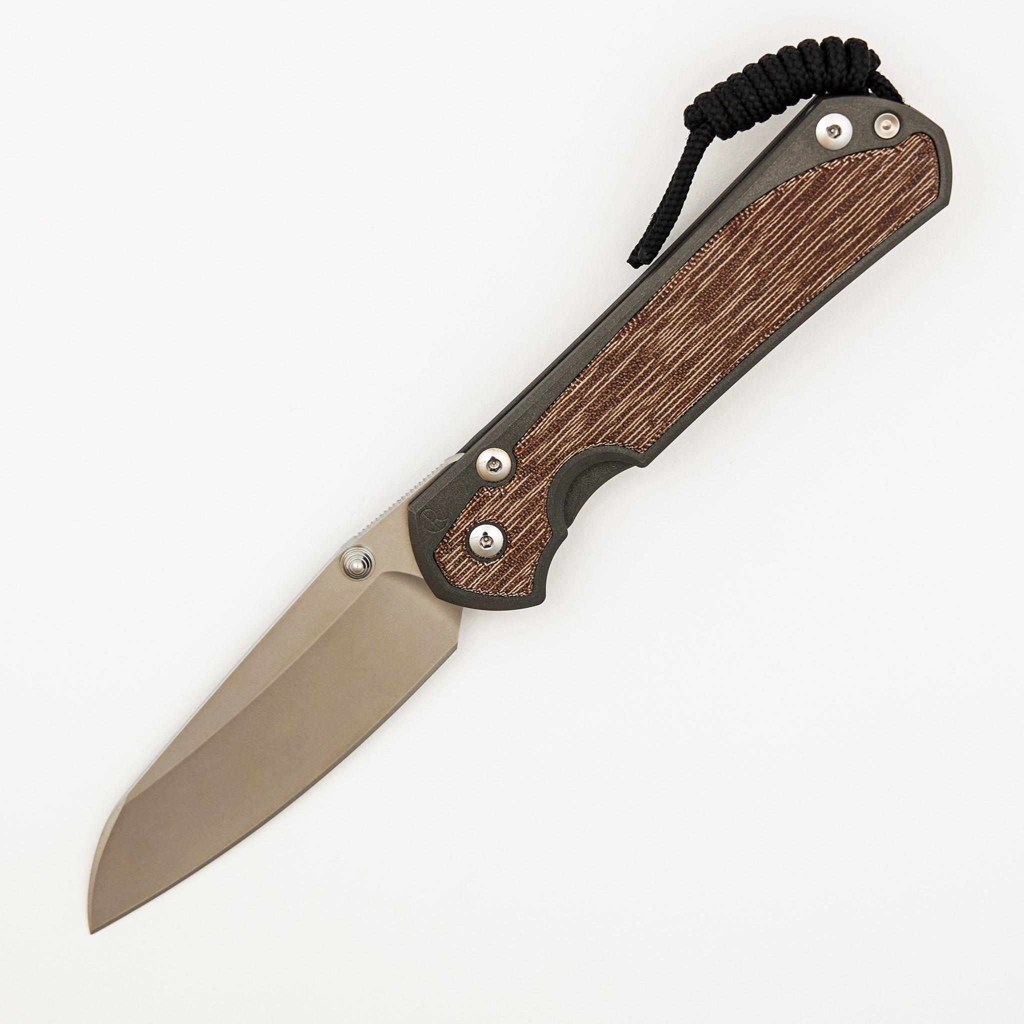 Large Sebenza 31 - Insingo CPM MagnaCut Blade - Natural Canvas Micarta Inlays - Silver Single Thumb Lug