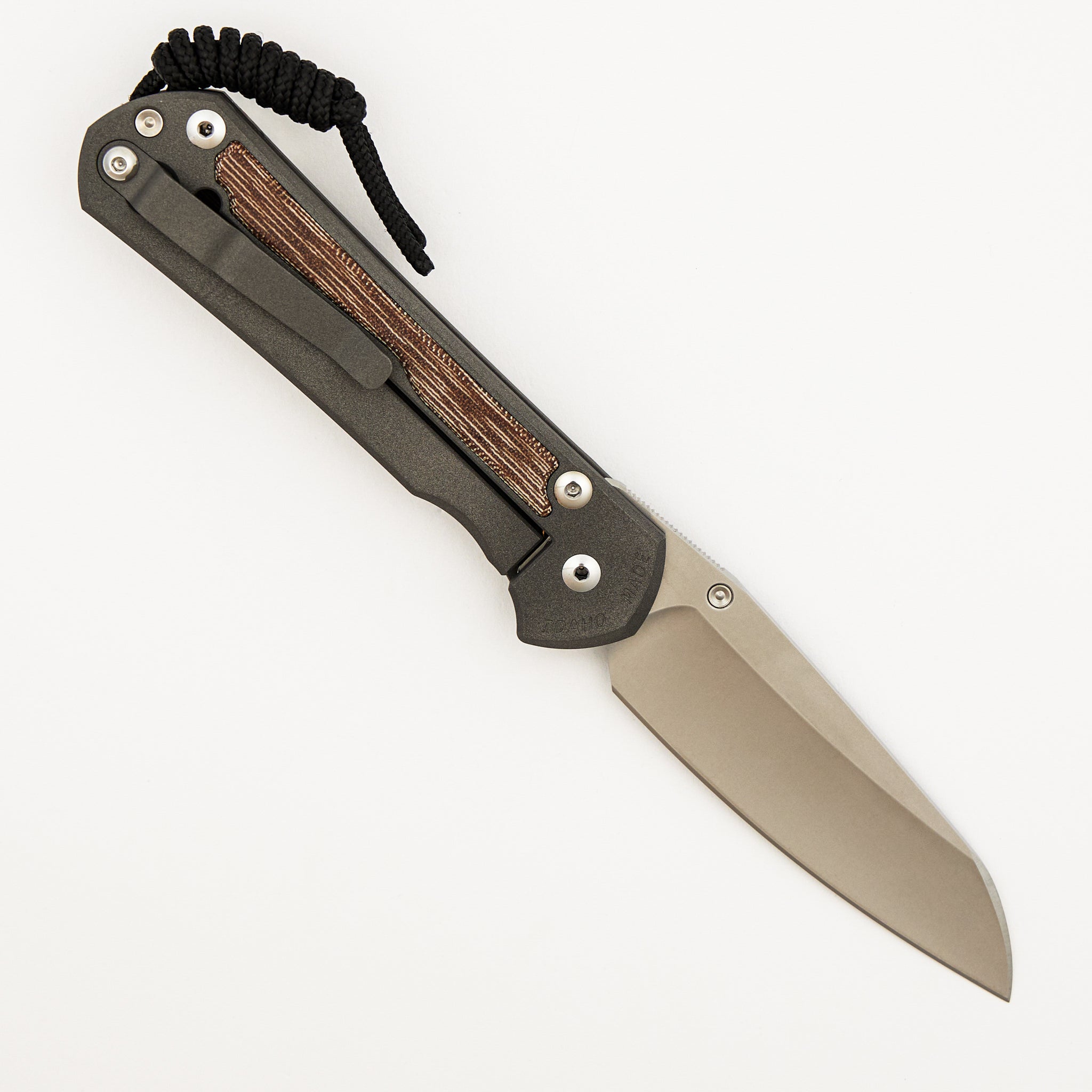 Large Sebenza 31 - Insingo CPM MagnaCut Blade - Natural Canvas Micarta Inlays - Silver Single Thumb Lug