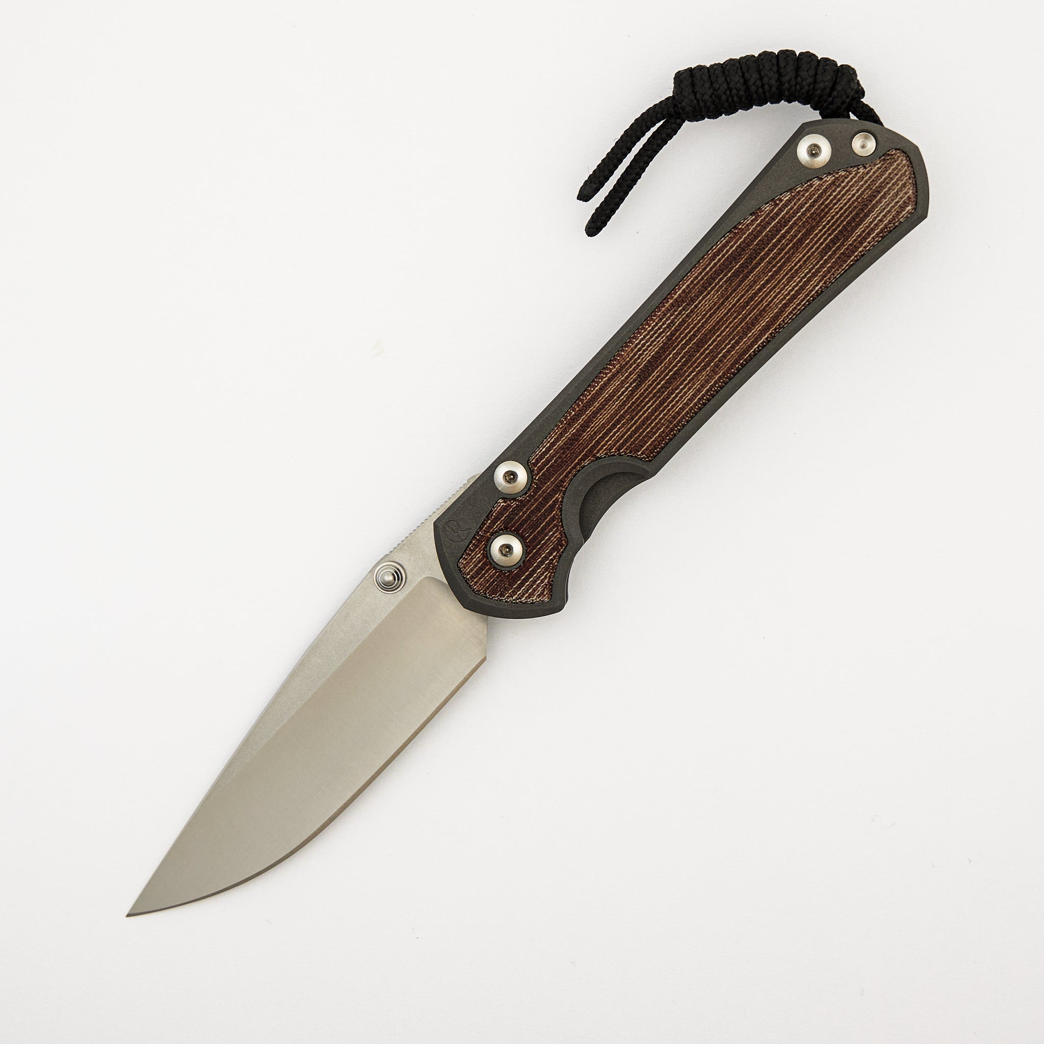 Large Sebenza 31 - Natural Canvas Micarta Inlay - Polished CPM MagnaCut Blade - Silver Double Thumb Lugs