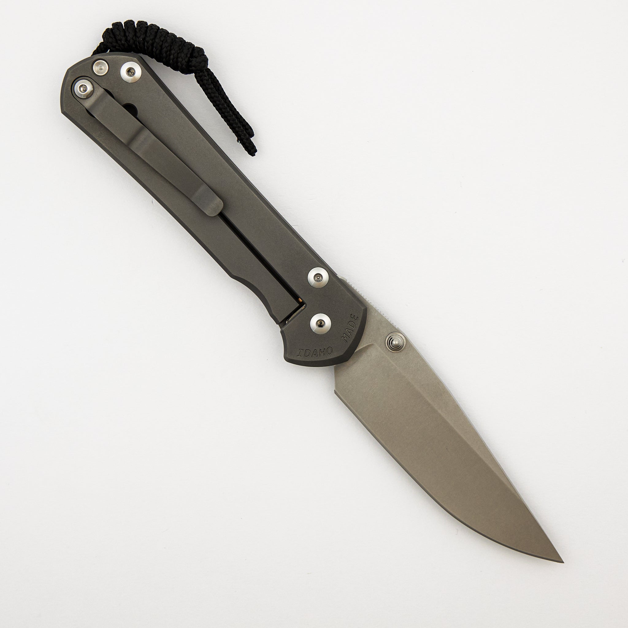 Large Sebenza 31 - Glass Blasted - Drop Point CPM MagnaCut Blade - Silver Double Thumb Lugs