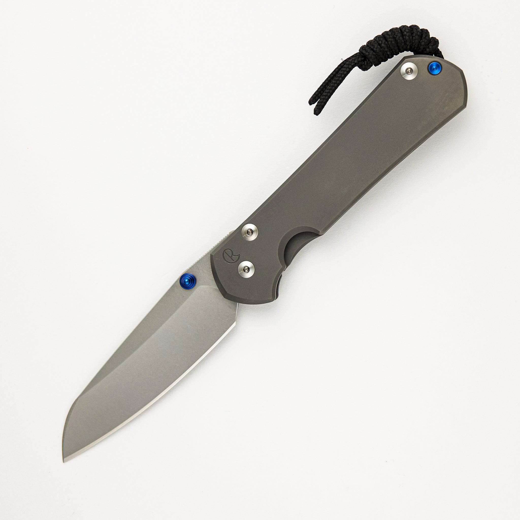 Large Sebenza 31 - Insingo CPM MagnaCut Blade - Glass Blasted - Blue Double Lugs