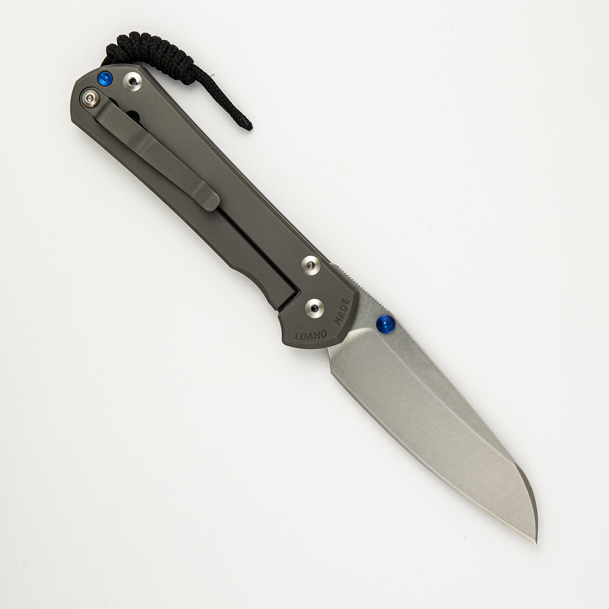 Chris Reeve Large Sebenza 31 - Insingo CPM MagnaCut Blade - Glass Blasted - Blue Double Lugs