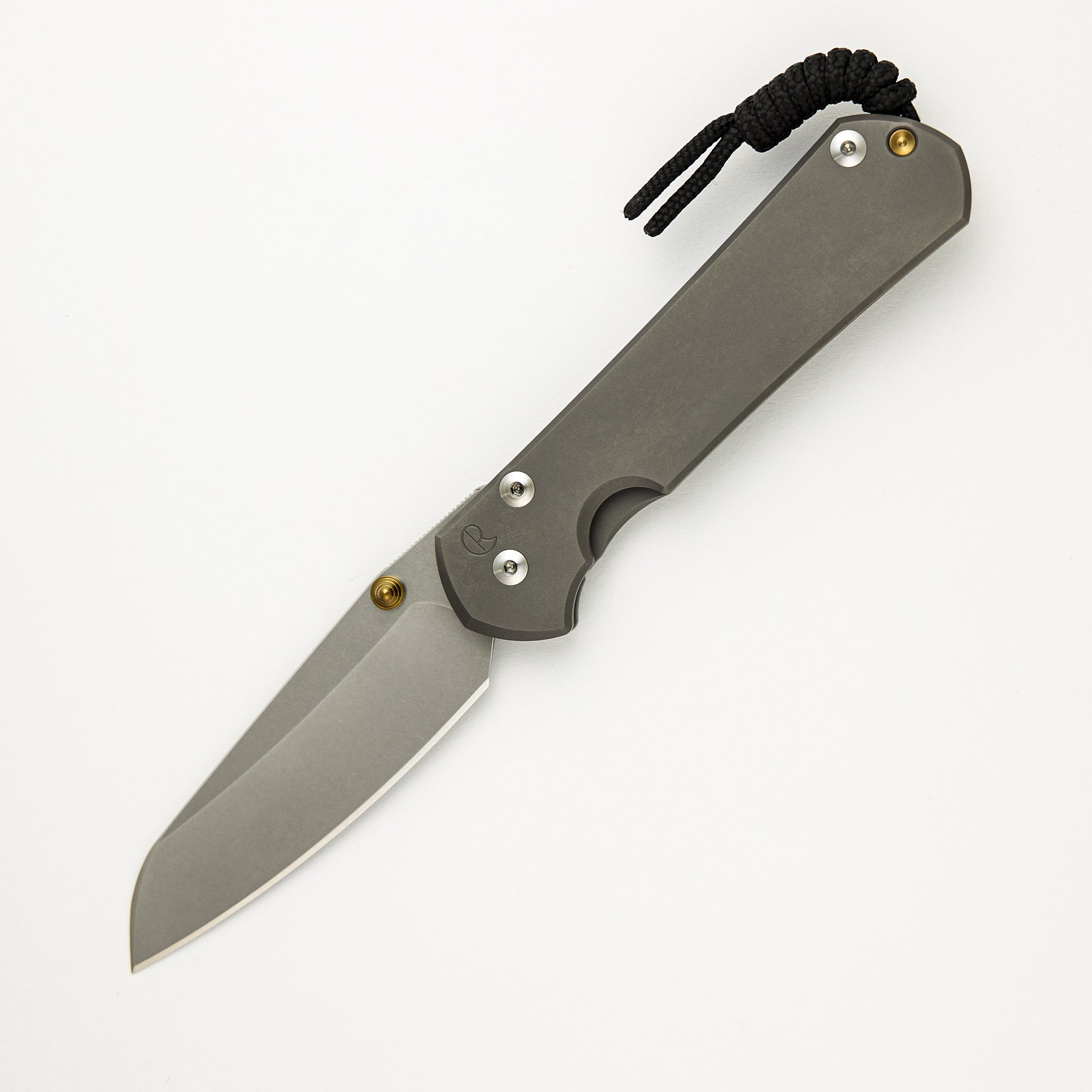 Large Sebenza 31 - Insingo CPM MagnaCut Blade - Glass Blasted - Gold Double Lugs