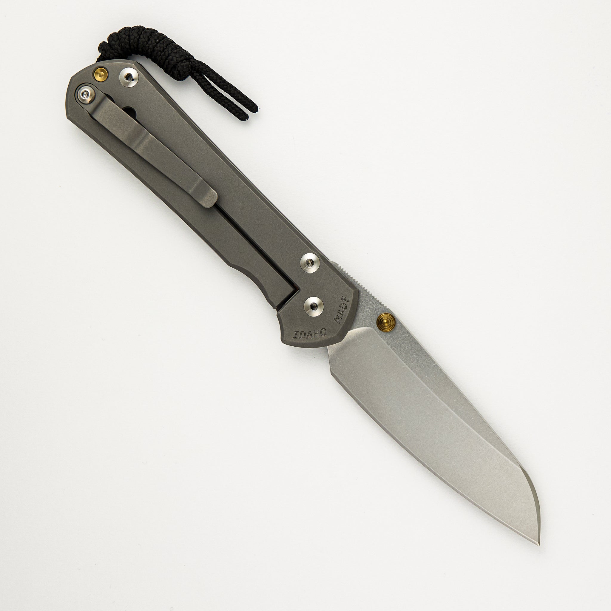 Chris Reeve Large Sebenza 31 - Insingo CPM MagnaCut Blade - Glass Blasted - Gold Double Lugs