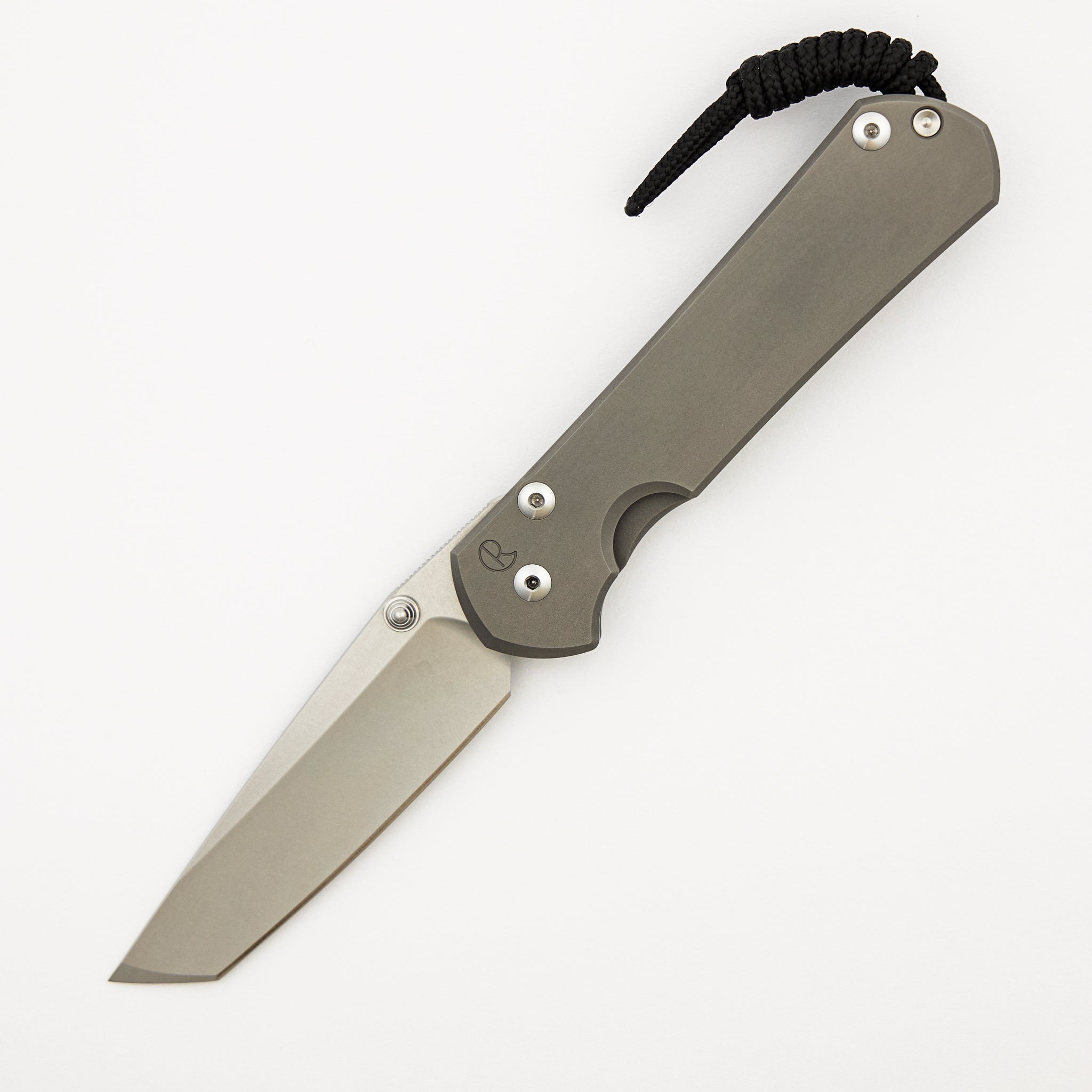 Large Sebenza 31 - Glass Blasted - Tanto CPM MagnaCut Blade - Silver Double Thumb Lugs