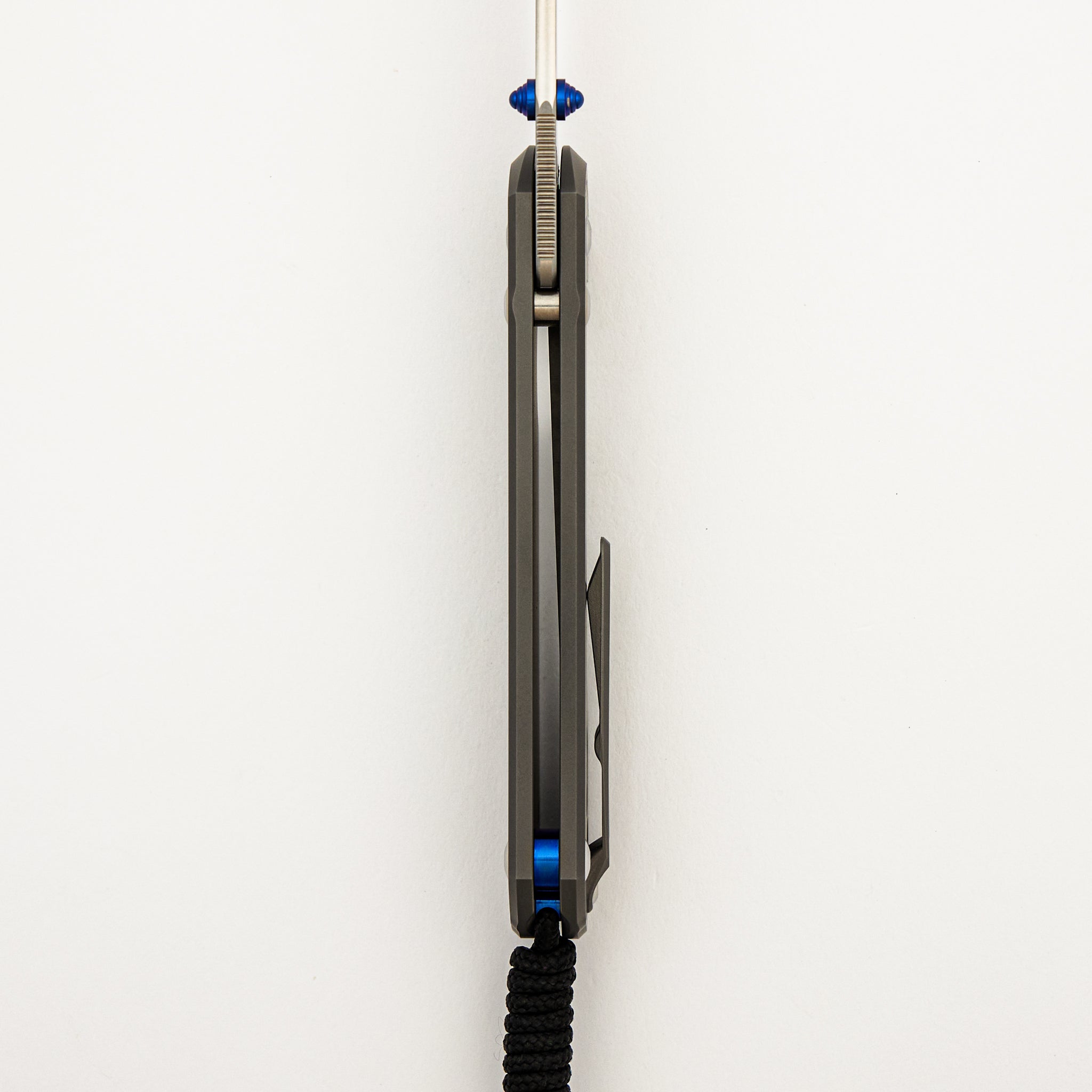 Large Sebenza 31 - Tanto CPM MagnaCut Blade - Glass Blasted - MIM Clip - Blue Double Lugs