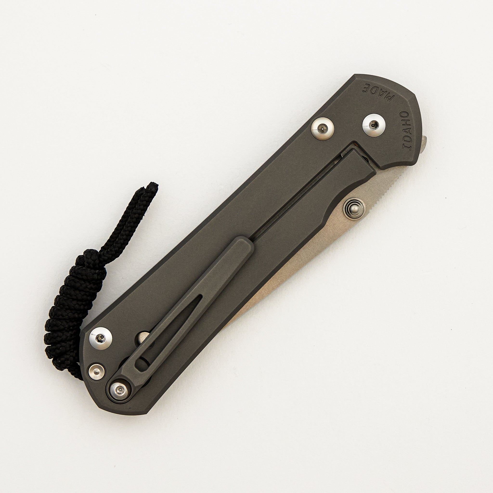Large Sebenza 31 - Tanto CPM MagnaCut Blade - Glass Blasted - MIM Clip - Silver Double Lugs