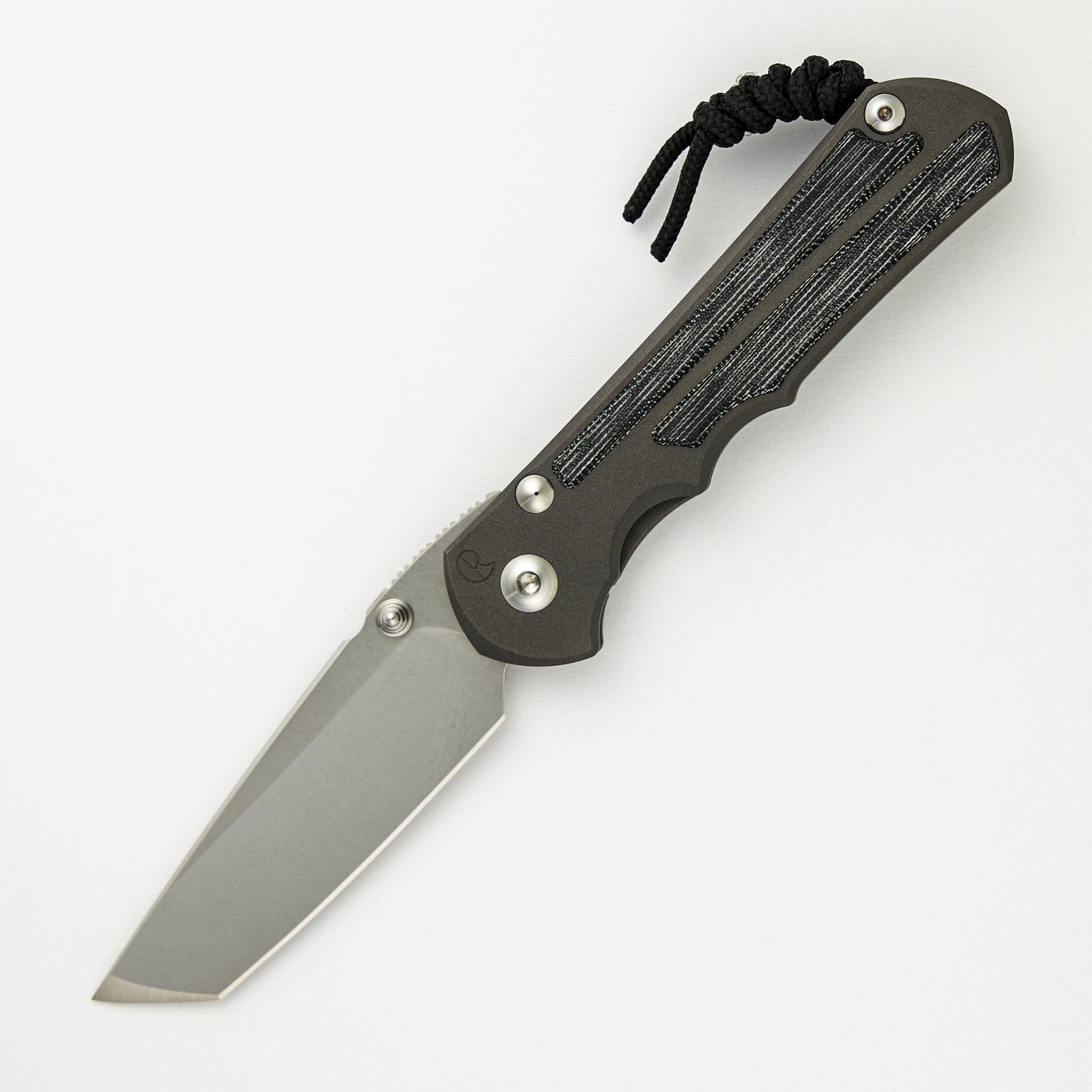 Chris Reeve Large Inkosi - Tanto MagnaCut Blade - Black Canvas Micarta Inlays