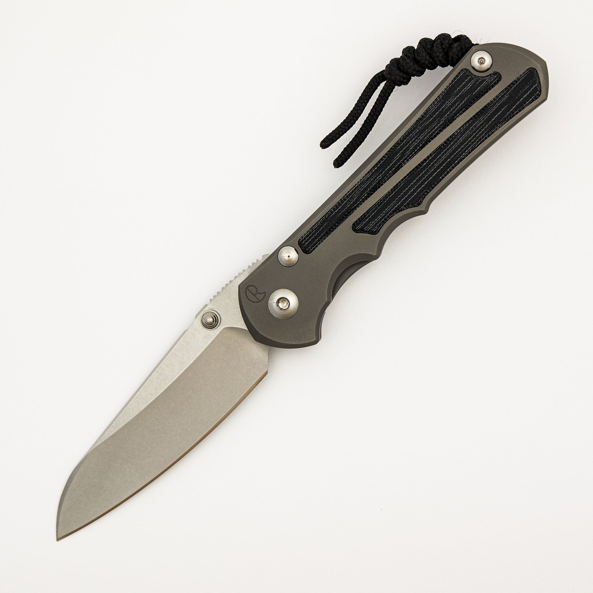 Large Inkosi - Insingo CPM MagnaCut Blade - Glass Blasted - Black Canvas Micarta Inlays