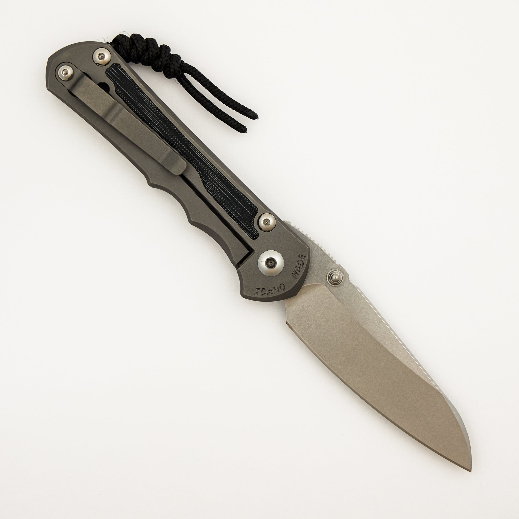 Large Inkosi - Insingo CPM MagnaCut Blade - Glass Blasted - Black Canvas Micarta Inlays
