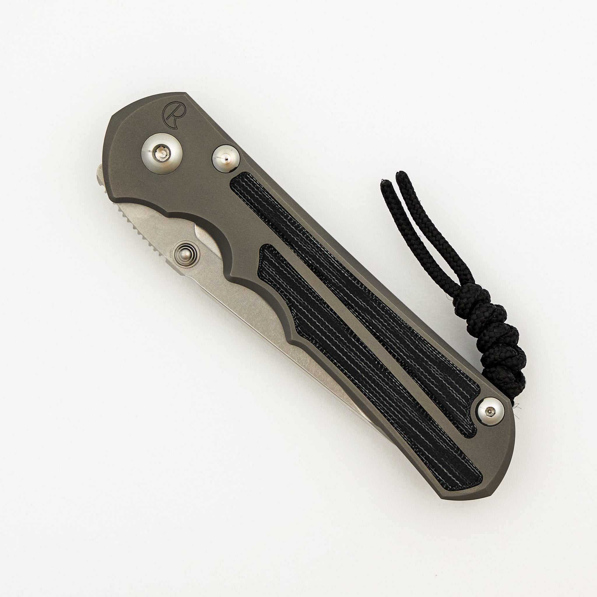 Large Inkosi - Insingo CPM MagnaCut Blade - Glass Blasted - Black Canvas Micarta Inlays