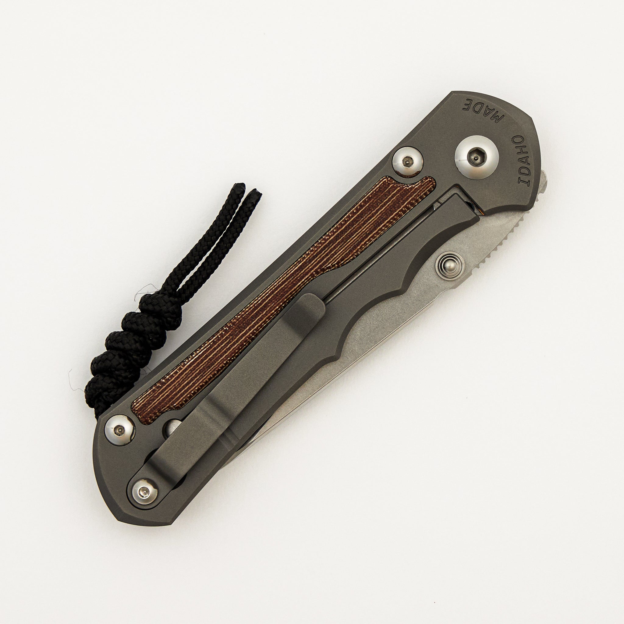 Large Inkosi - Insingo CPM MagnaCut Blade - Glass Blasted - Natural Canvas Micarta Inlays