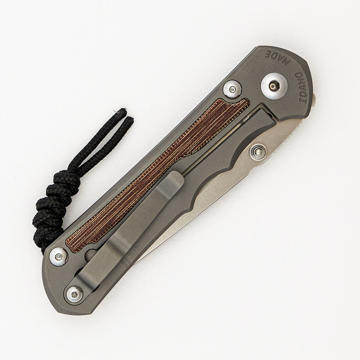 Large Inkosi - Tanto CPM MagnaCut Blade - Glass Blasted - Natural Canvas Micarta Inlays