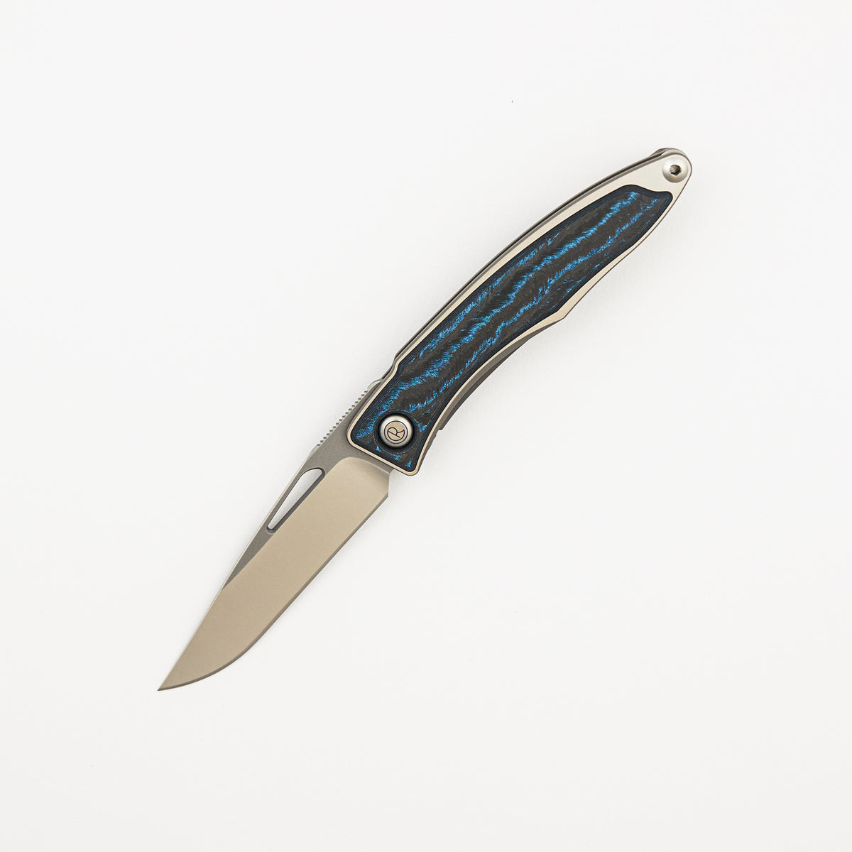 Mnandi - Ocean Blue CarboTi Inlay - CPM MagnaCut Blade